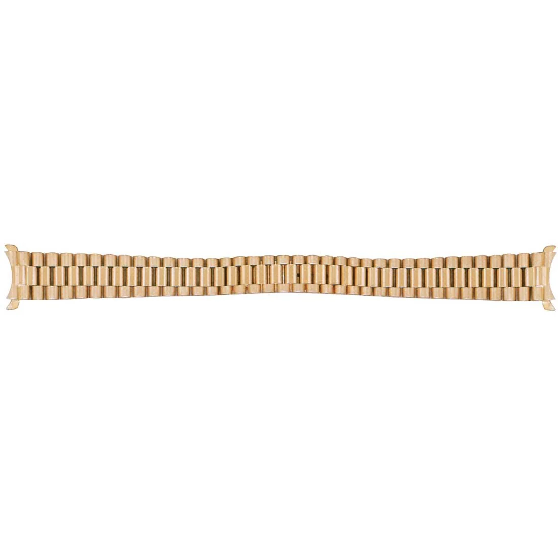 13mm Italian Made President Style All 18K Yellow Gold Band
