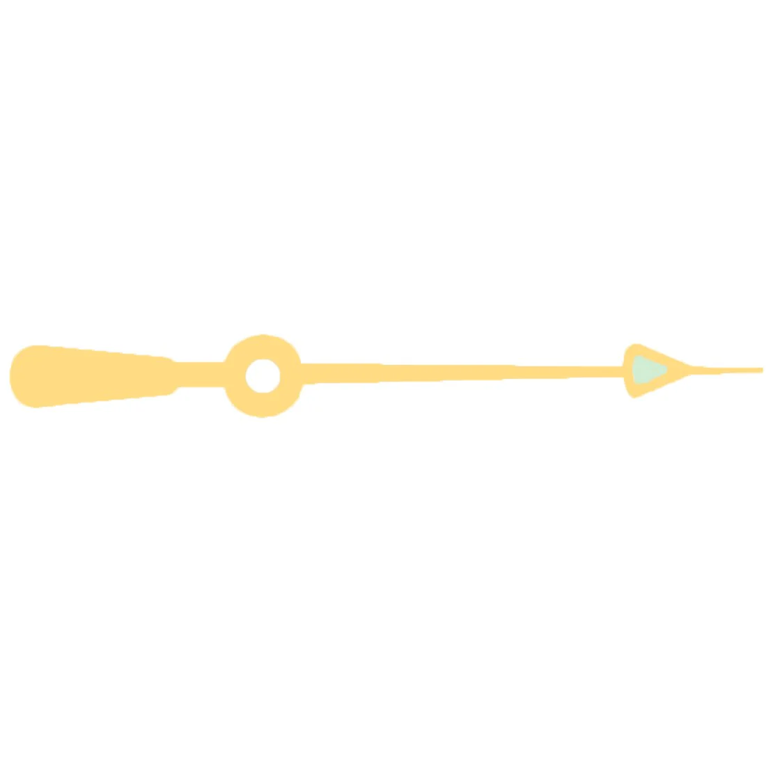 17 Yellow Luminous Sports Spade Sweep Hands (8.0mm)