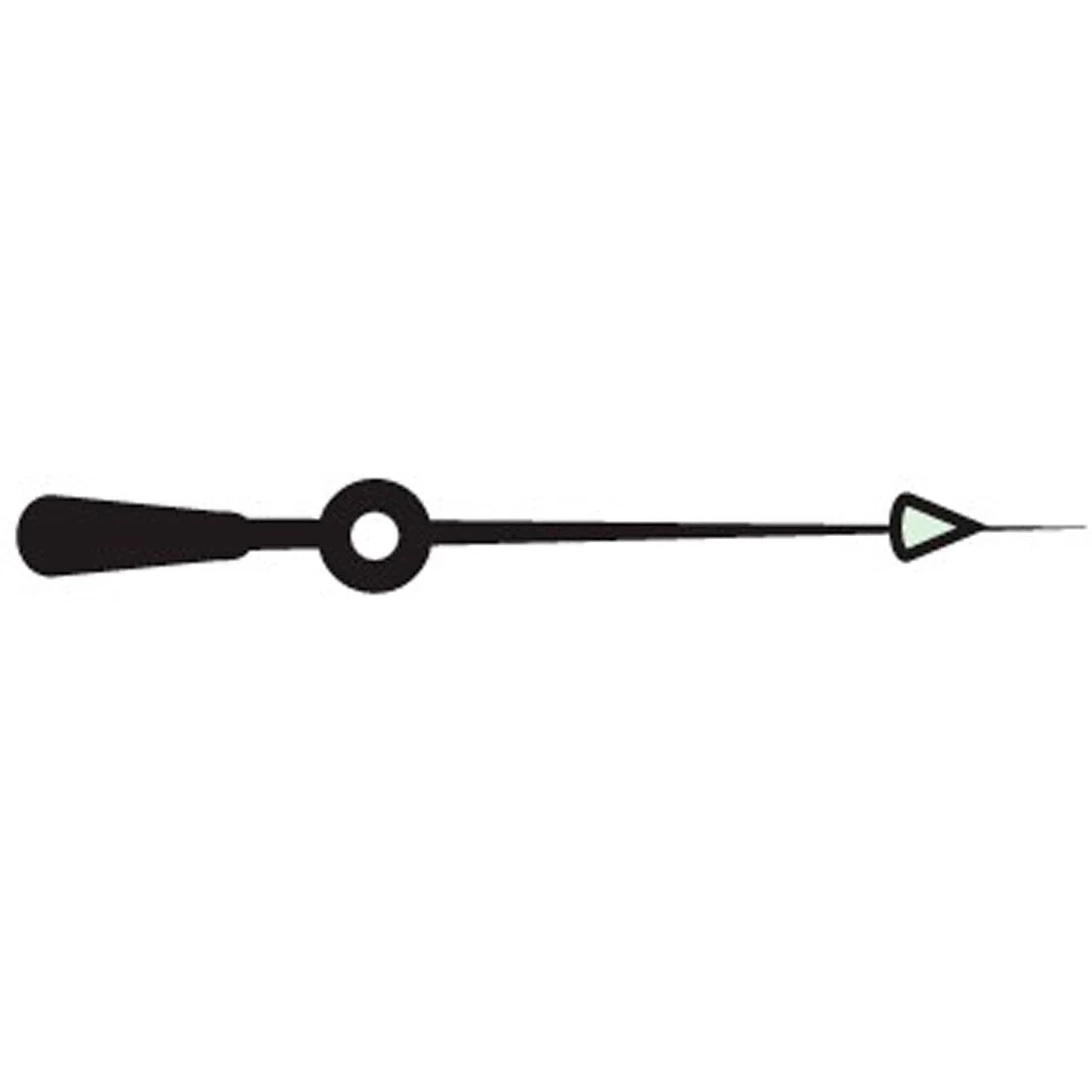 20 Black Luminous Sports Spade Sweep Hands (12.0mm)