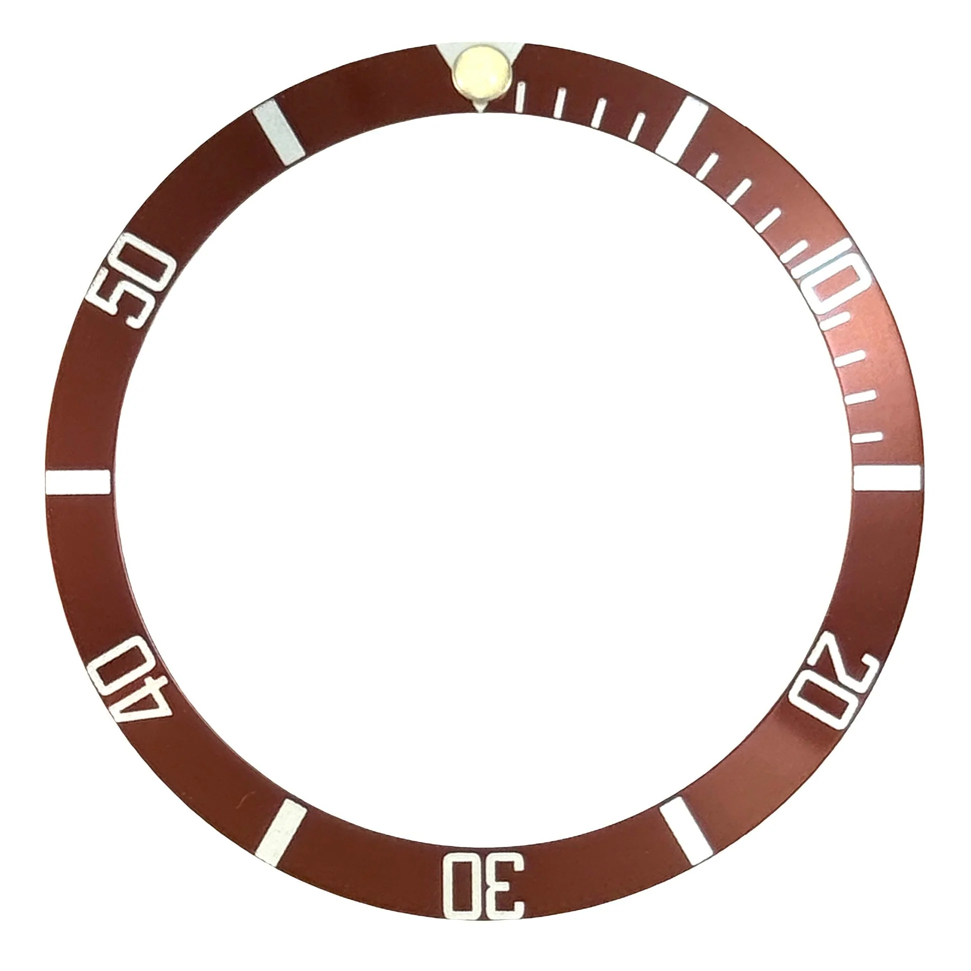 315-5513-7 Bezel Insert (Brown/Silver) to Fit Rolex Sub Plastic Model