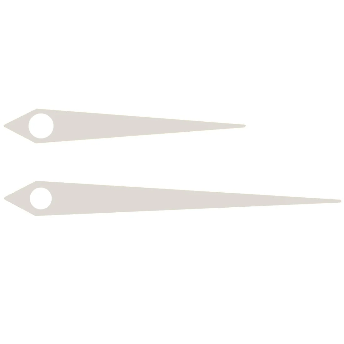 55/100 Nickel Dauphine Hands (5mm x 3mm)