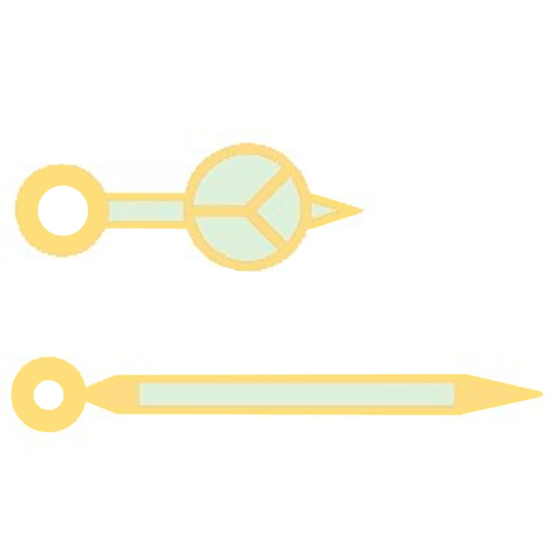 65/120  Yellow Luminous Sports Hands (8mm x 5mm)