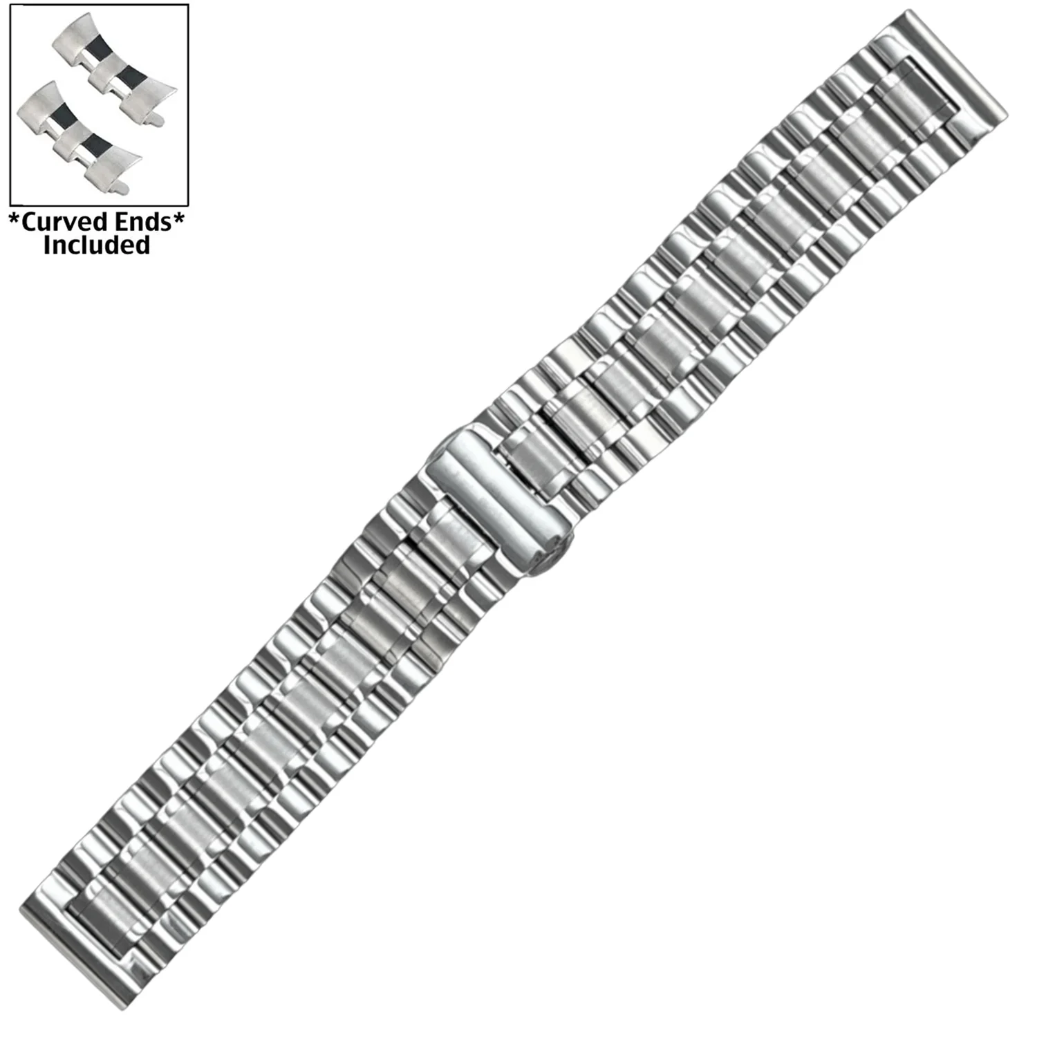 9000 Series Stainless Steel Metal Bands, Straight & Curved Ends (20mm - 22mm) - Image 2