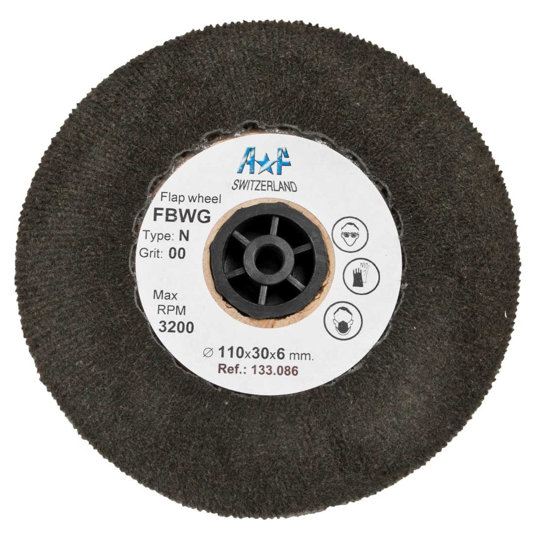 AF Switzerland Flap Satin Finish Buff Wheel (Wool or Cotton) - Image 2