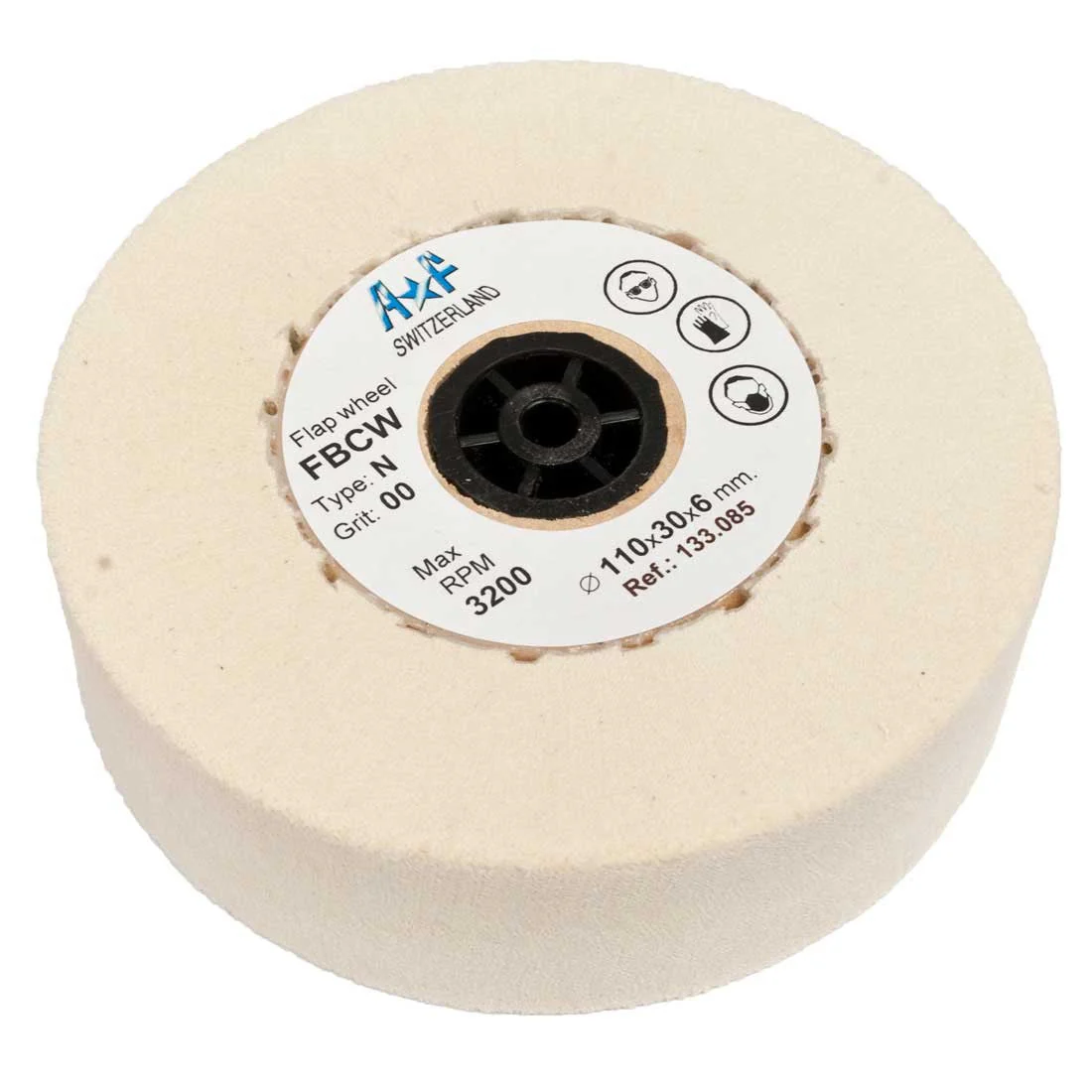 AF Switzerland Flap Satin Finish Buff Wheel (Wool or Cotton) - Image 3