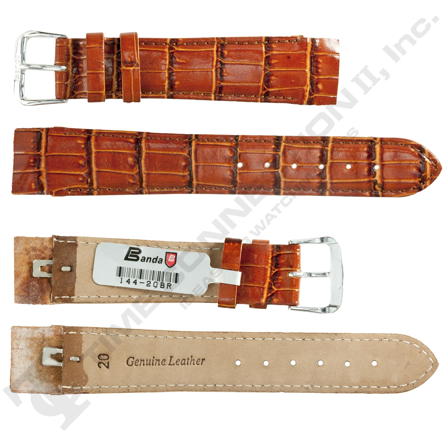 Banda No. 144 Crocodile Grain Fine Open End Leather Straps (10mm~20mm) - Image 3