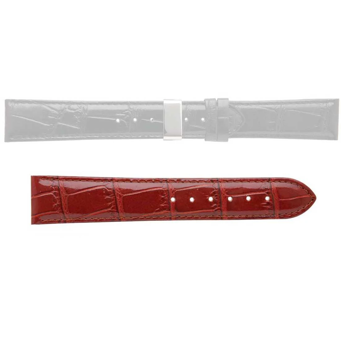 Banda No. 176 Alligator Grain Fine Deployment Buckle Leather Straps (18mm~22mm) - Image 2