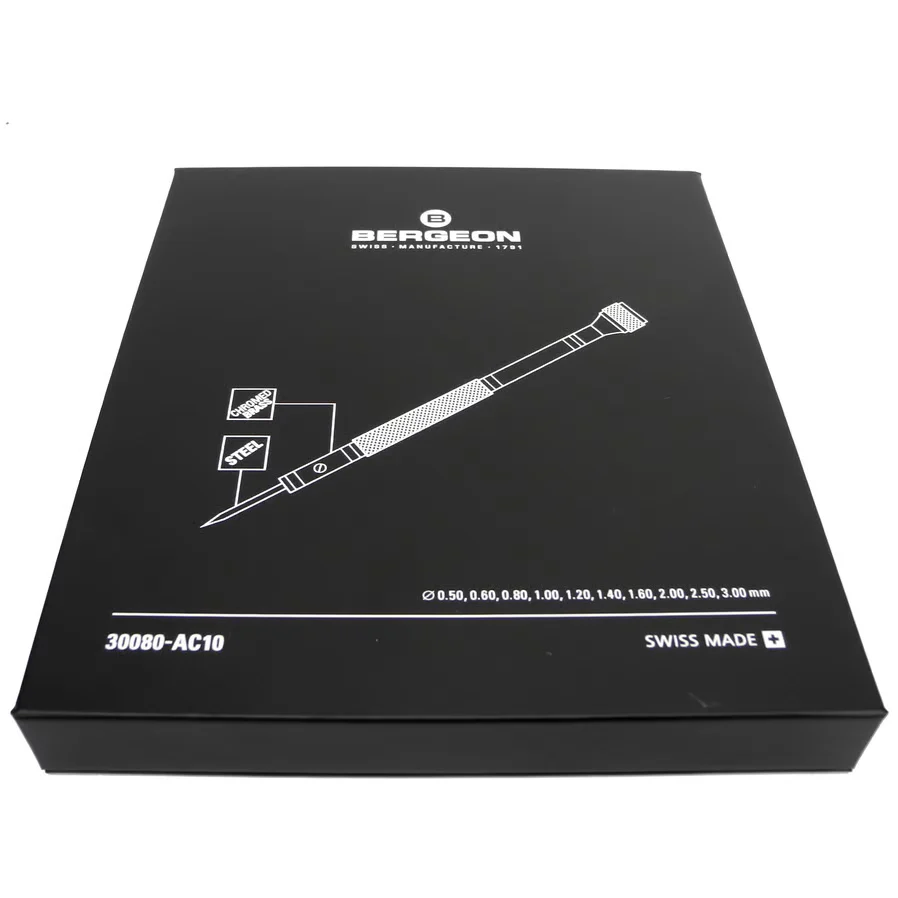 Bergeon 30080-A10 Set Of 10 Chromium Plated Screwdriver with Case - Image 2