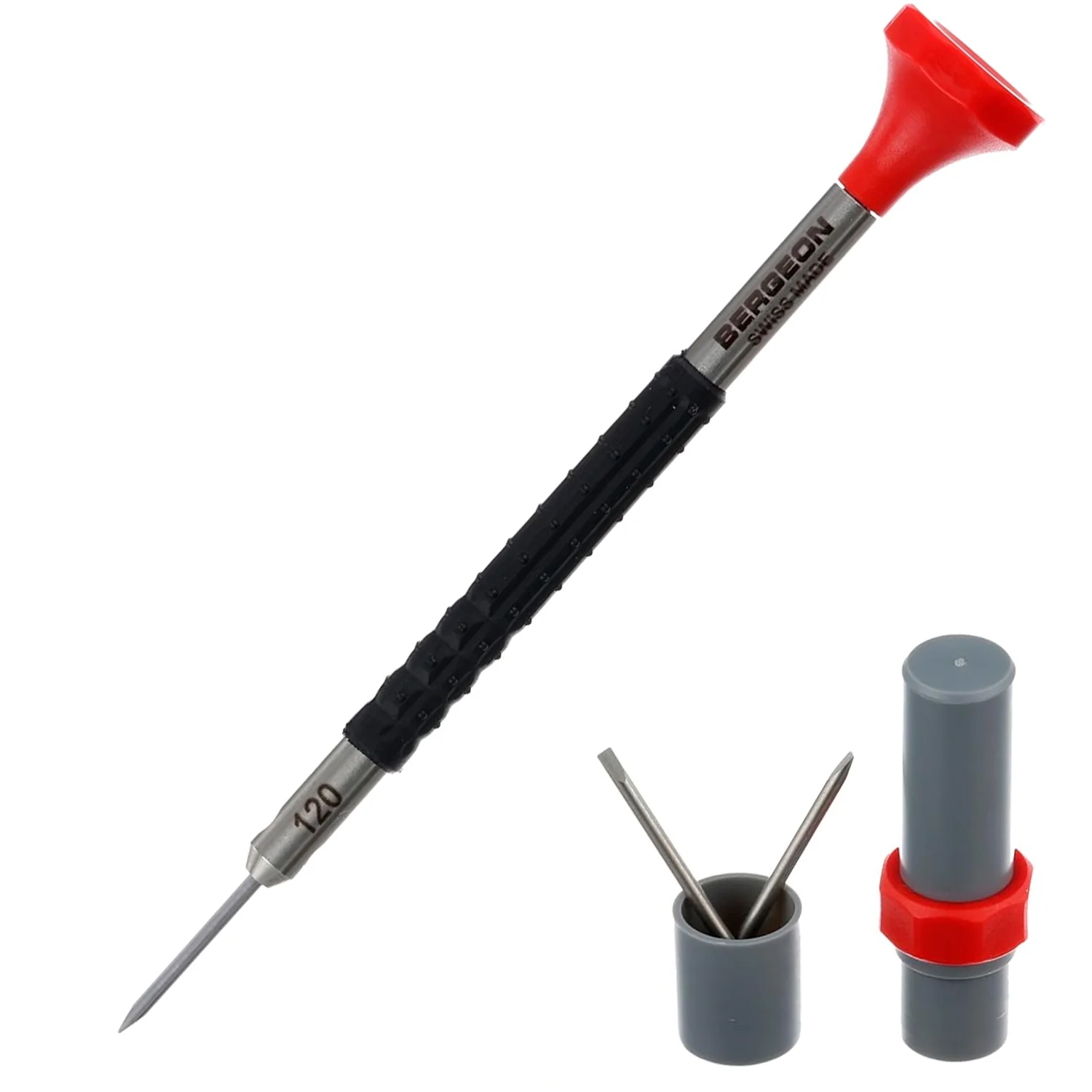 Bergeon 6899-AT Stainless Steel Ergonomic Screwdriver with Spare Blades - Image 4