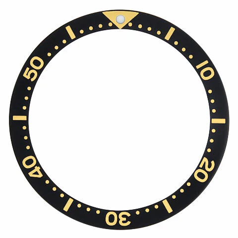 Bezel Insert (Black/Gold) to Fit Seiko 7002, 6309,7S26, 7549,7S26-0020, SKX007K2