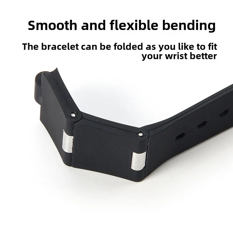 Black Silicone Rubber Strap for Bvlgari Diagono (18mm) With Notch 7mm - Image 2