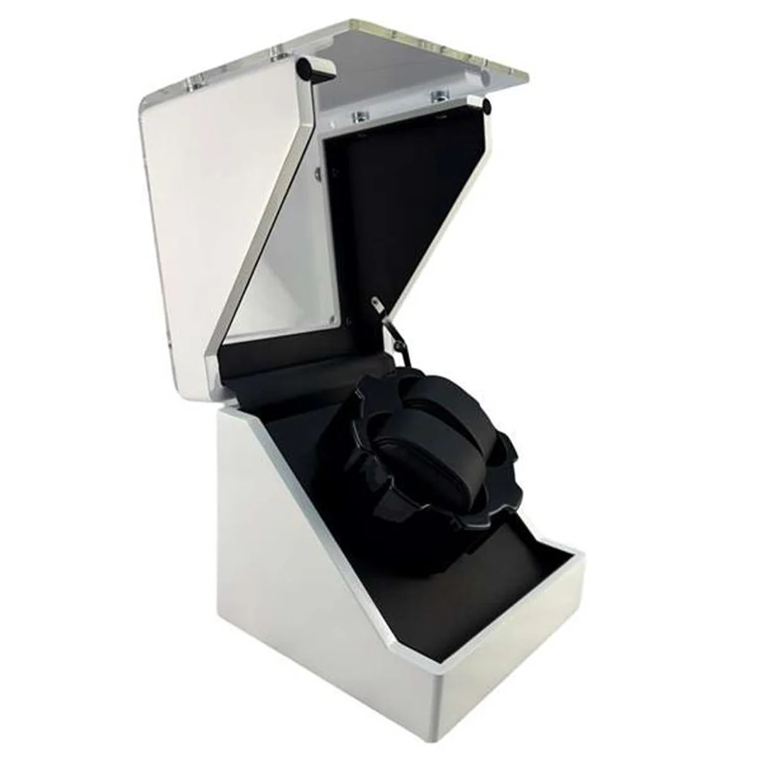 BX-634, Single (2) Watch Winder Glossy White MDF Smooth Finish - Image 2