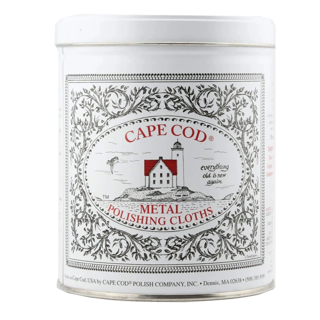 Cape Cod Polishing Cloths Tin for Fine Metals (Gold, Steel, Watches & Jewelry)