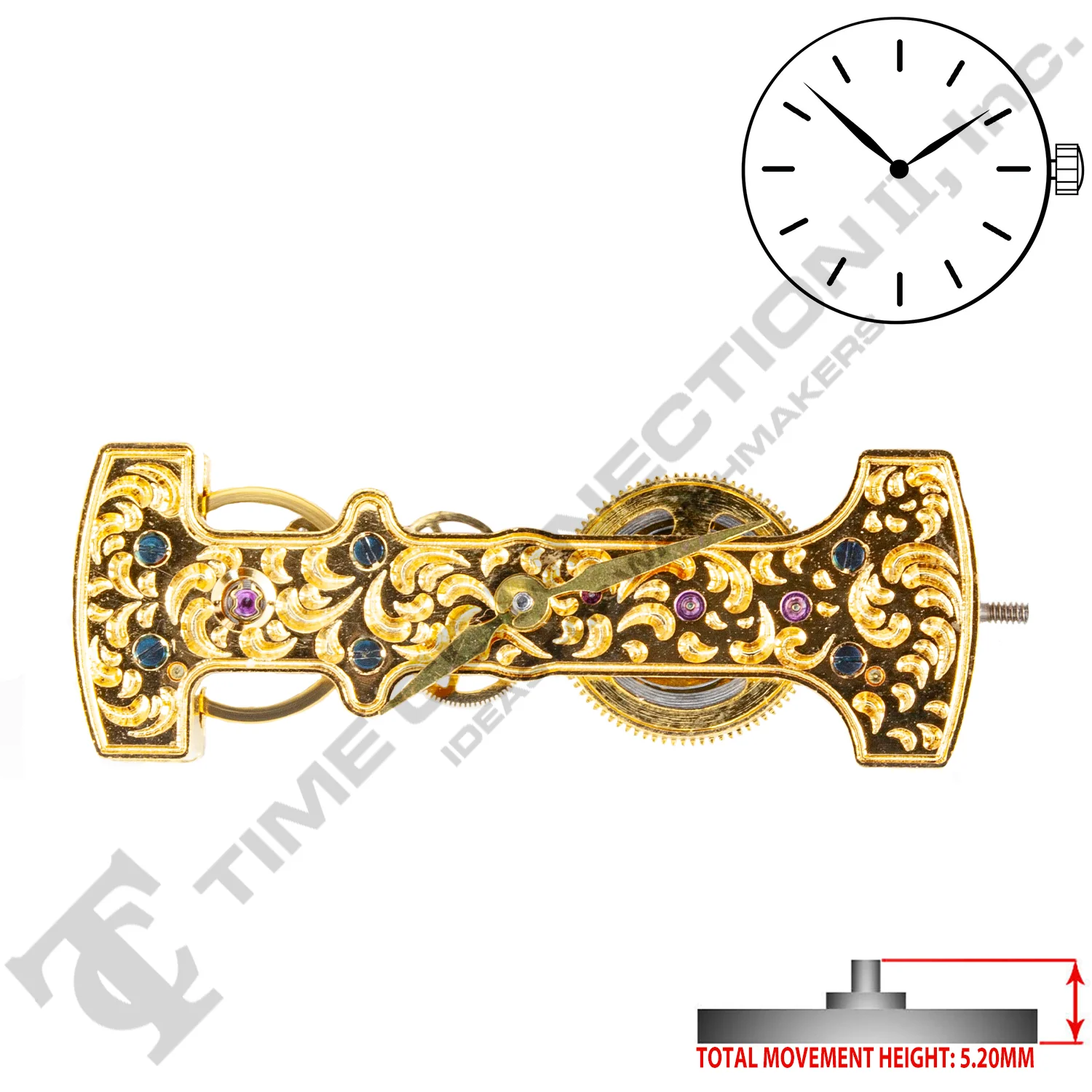 Chinese JQ005 Mechanical Movement Ht. 5.20MM (Steel or Gold Tone) - Image 4