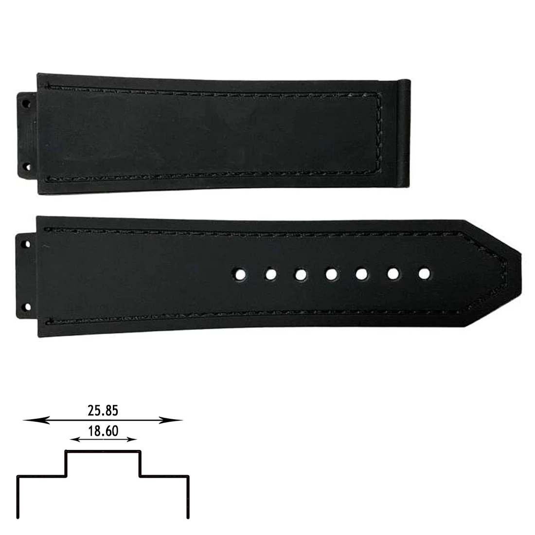 Classic Leather Watch Band for For Hublot Classic Fusion (19mm x 26mm)