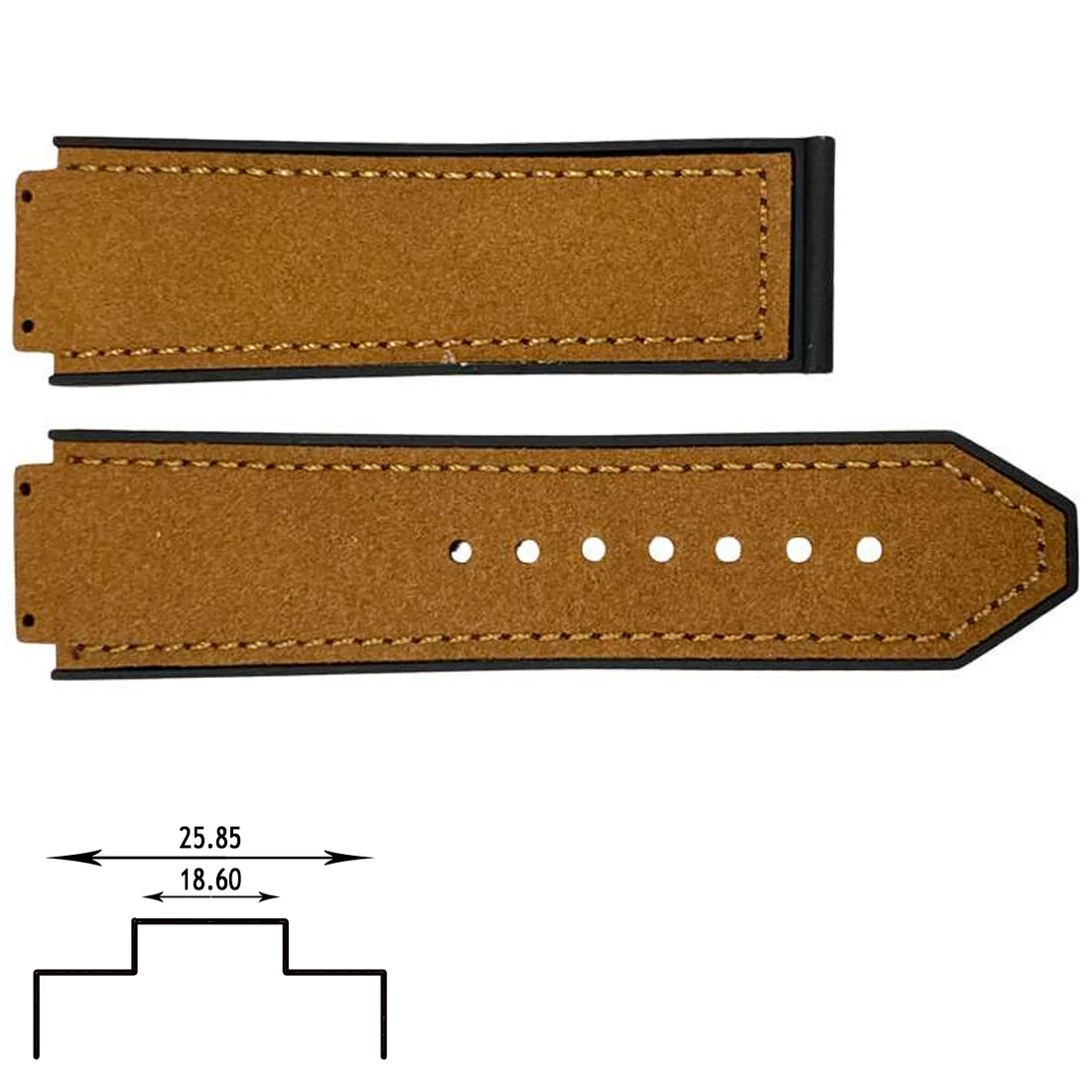 Classic Leather Watch Band for For Hublot Classic Fusion (19mm x 26mm) - Image 2