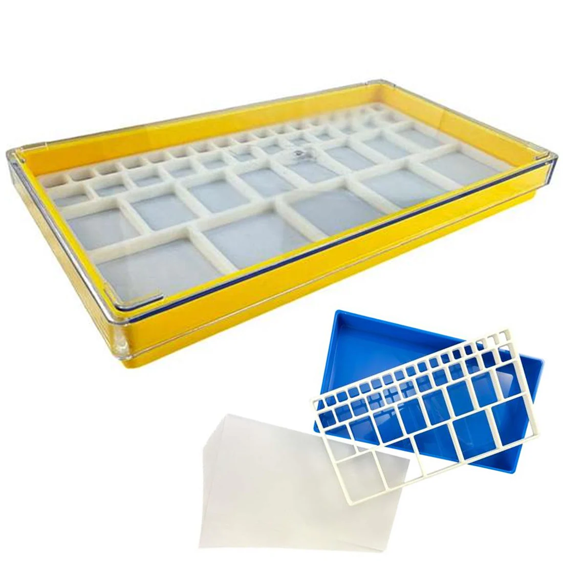 Clear Extra Large Watch Repair Trays with Individual Compartments Stackable (Various Colors) - Image 3
