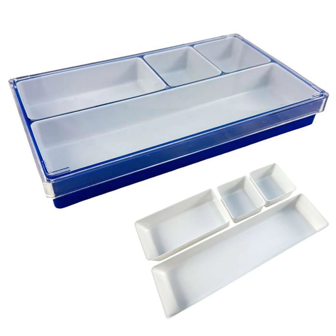 Clear Large Watch Repair Trays with Individual Compartments Stackable (Various Colors) - Image 2