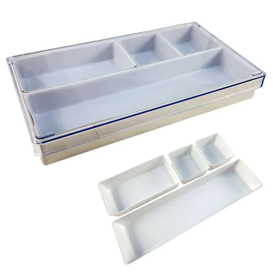 Clear Large Watch Repair Trays with Individual Compartments Stackable (Various Colors) - Image 5