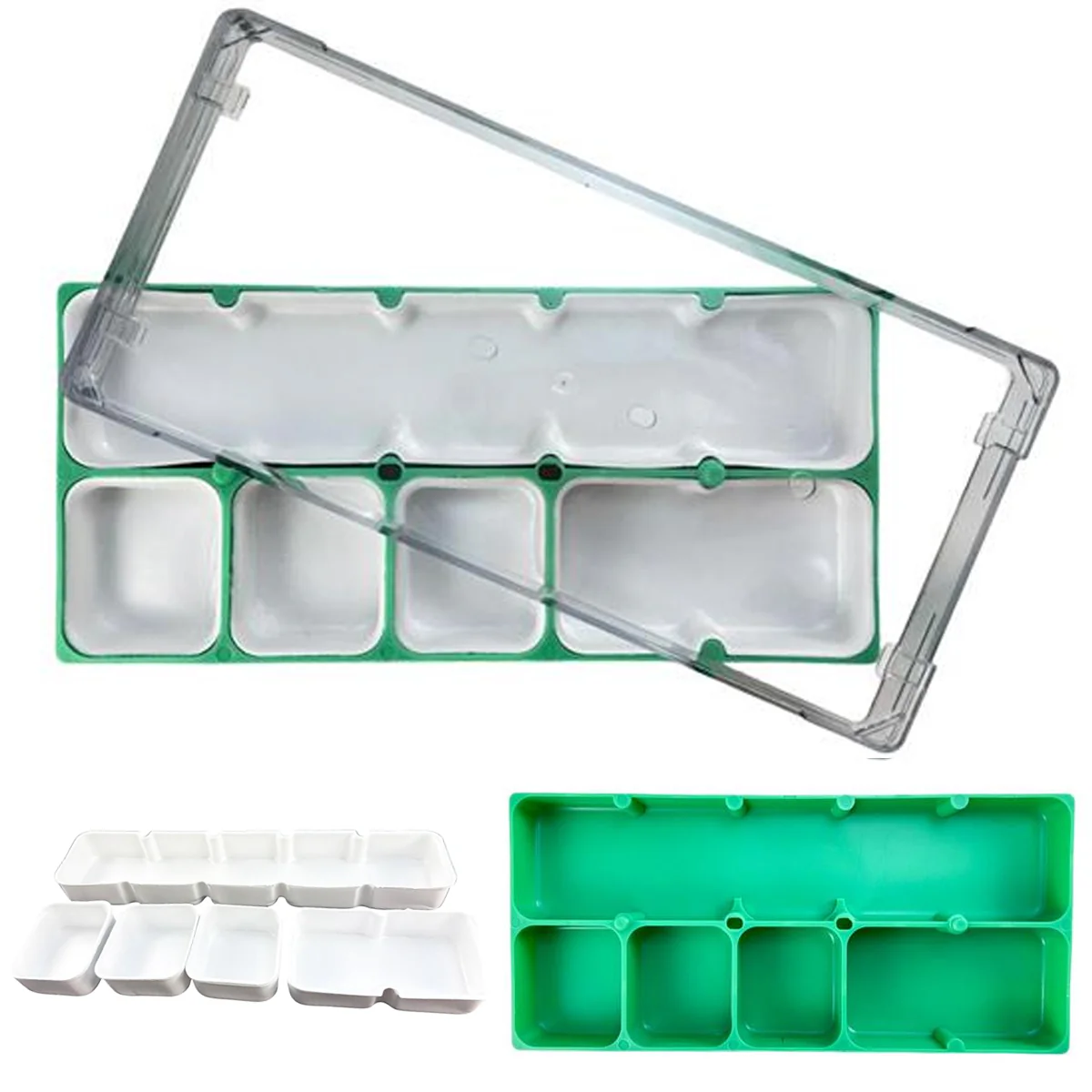 Clear Watch Repair Trays with Individual Compartments Stackable (Various Colors) - Image 3