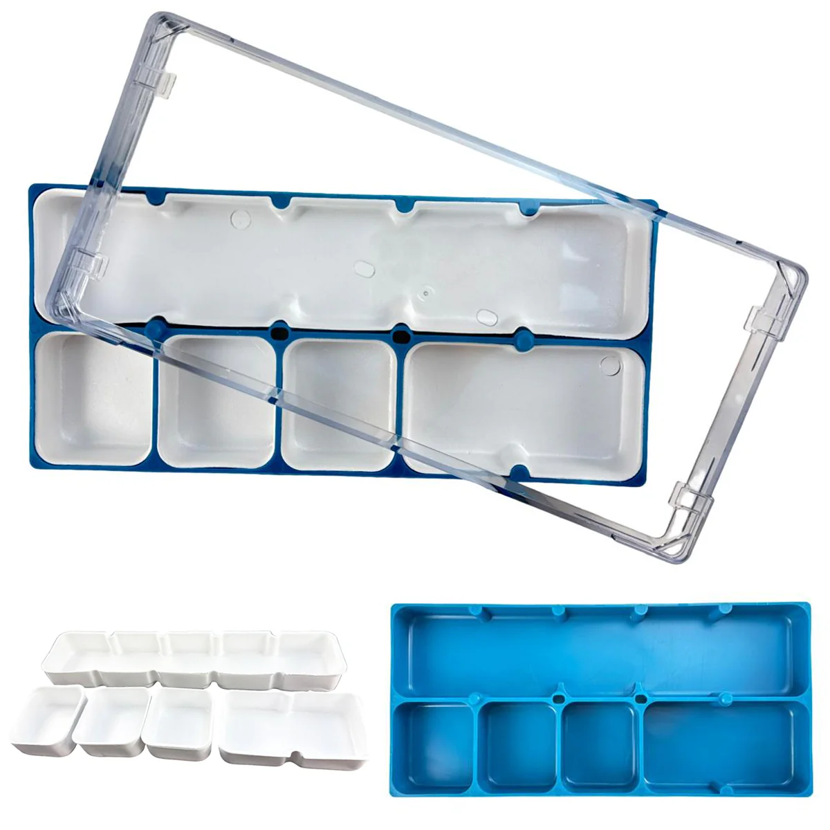 Clear Watch Repair Trays with Individual Compartments Stackable (Various Colors) - Image 4
