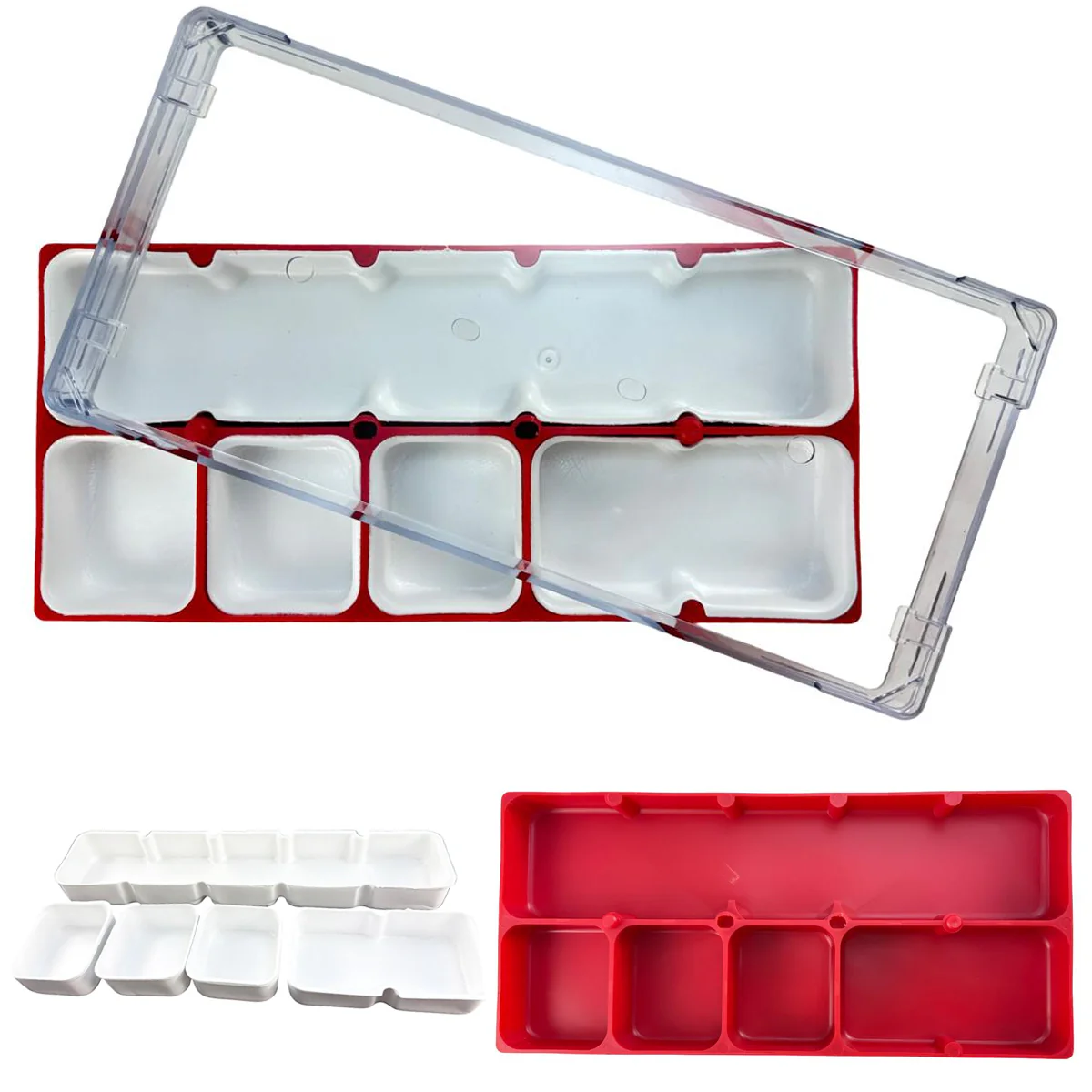 Clear Watch Repair Trays with Individual Compartments Stackable (Various Colors) - Image 5