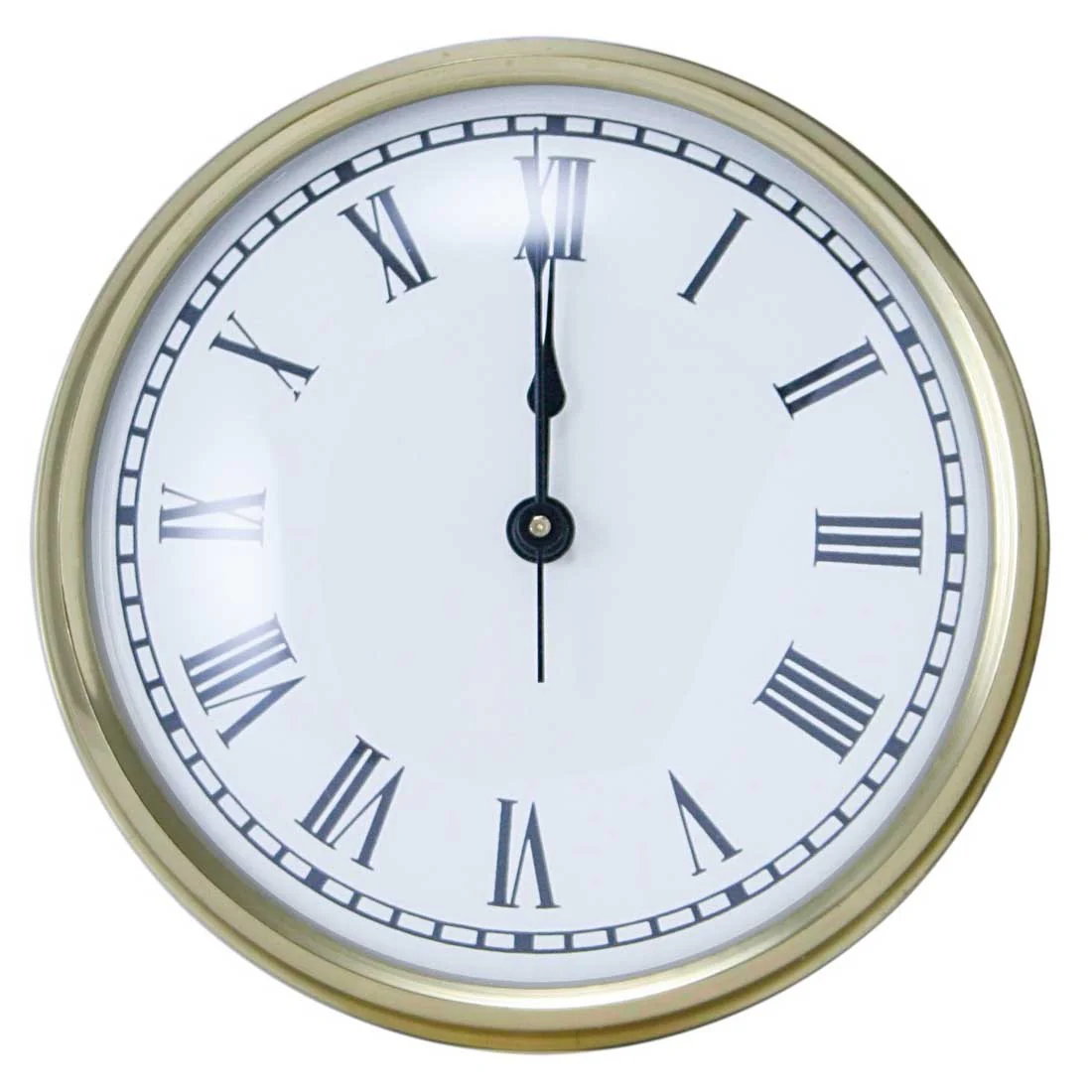 Clock Inserts 111mm (4 3/8") Yellow Bezel, Ivory Roman Dial - Image 2
