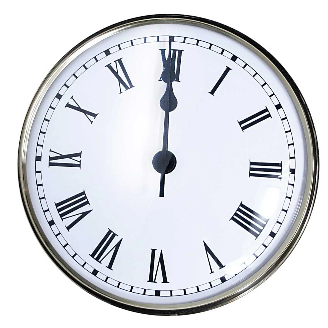 Clock Inserts 159mm (6 1/4") Yellow Bezel, White Roman Dial - Image 2