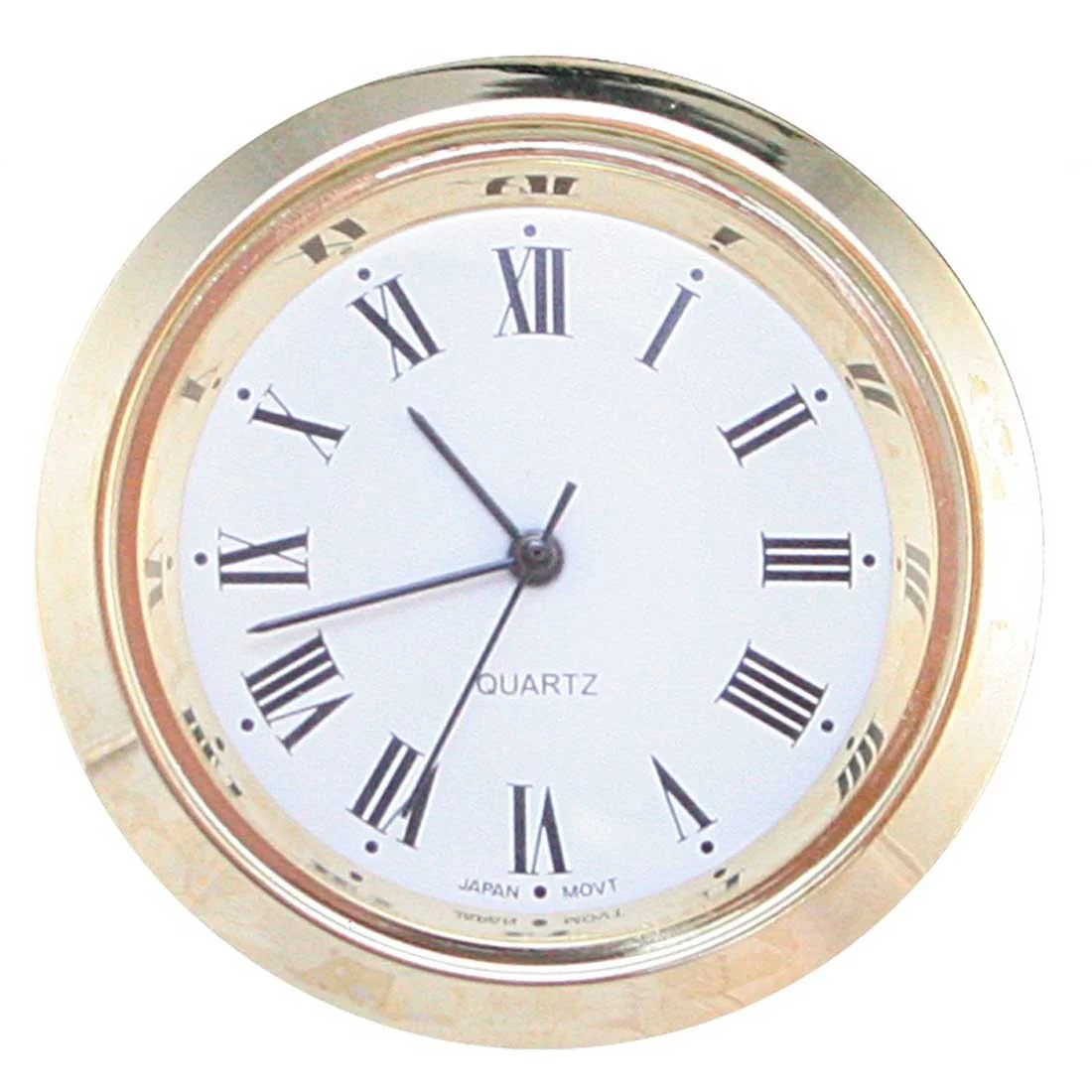 Clock Inserts 35mm (1 3/8") Yellow Bezel, White Roman Dial - Image 2