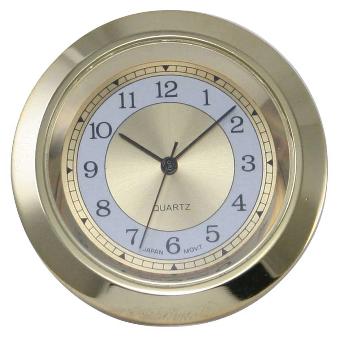 Clock Inserts 42mm (1 5/8") Yellow Bezel, White Arabic Dial - Image 2