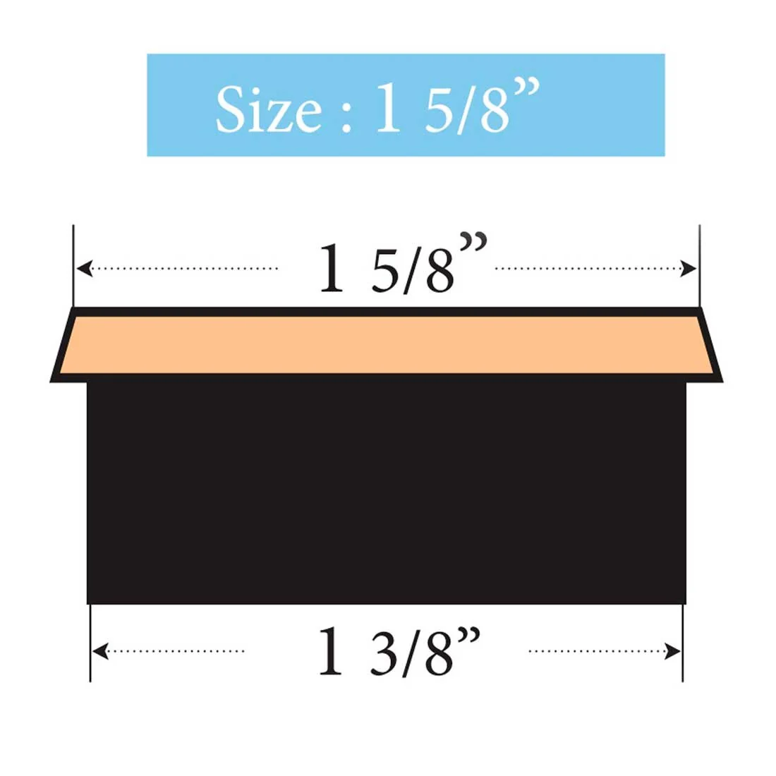 Clock Inserts 42mm (1 5/8") Yellow Bezel, White Arabic Dial - Image 3
