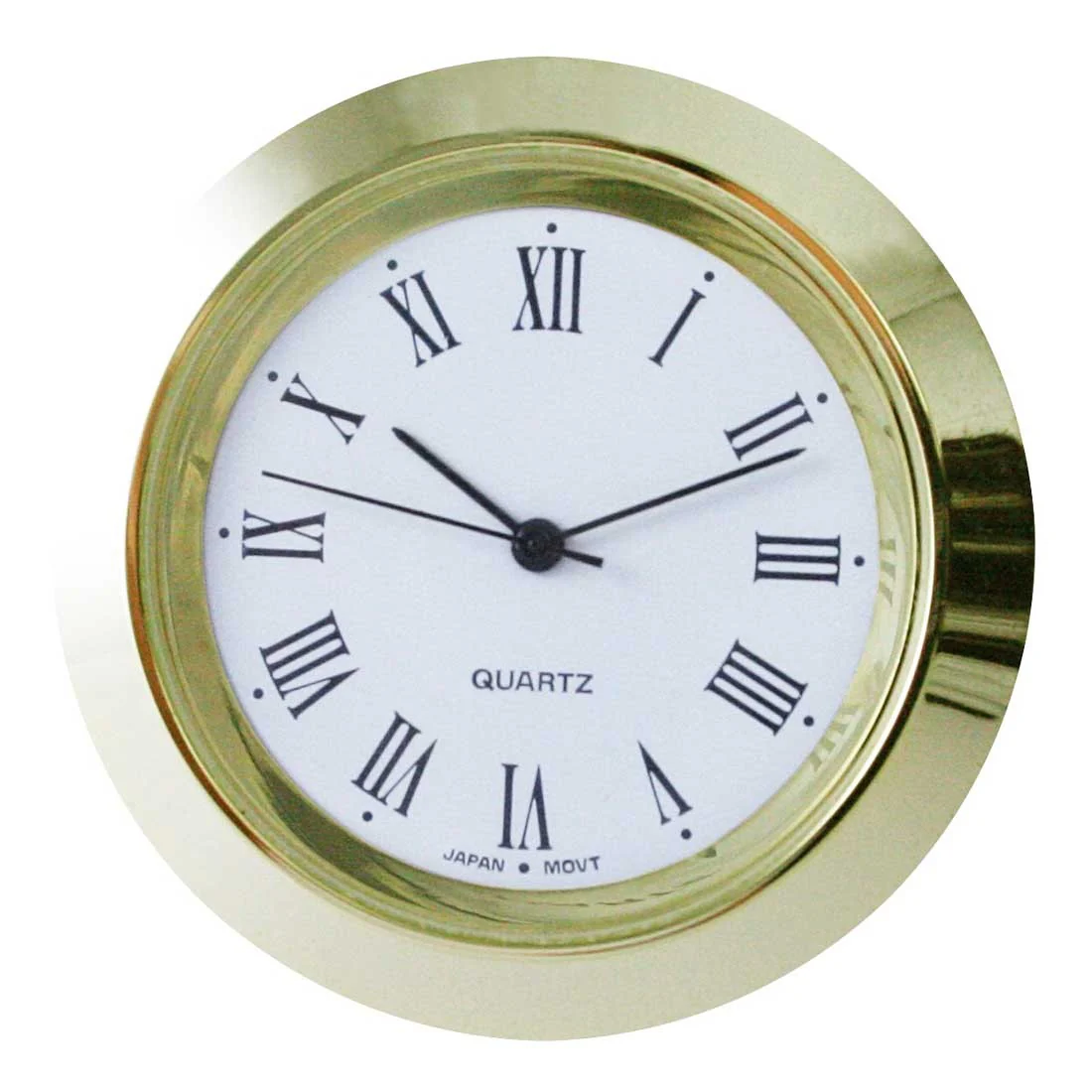 Clock Inserts 42mm (1 5/8") Yellow Bezel, White Roman Dial - Image 2