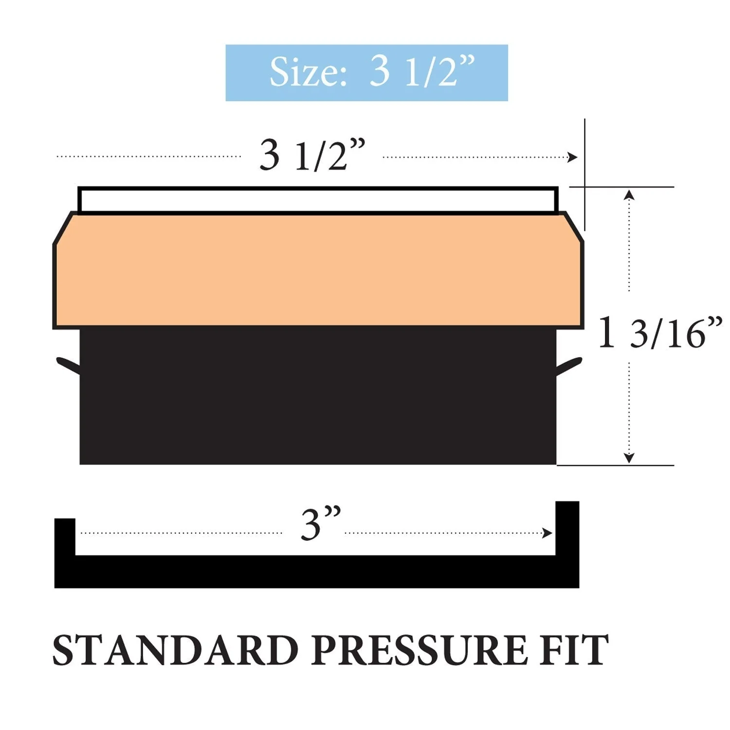 Clock Inserts 90mm (3 1/2") Black Bezel, Ivory Roman Dial - Image 3