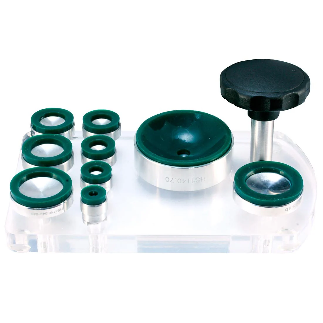 CO-936, Press for Screw Case Back Opener (9 Dies with Handle) - Image 2