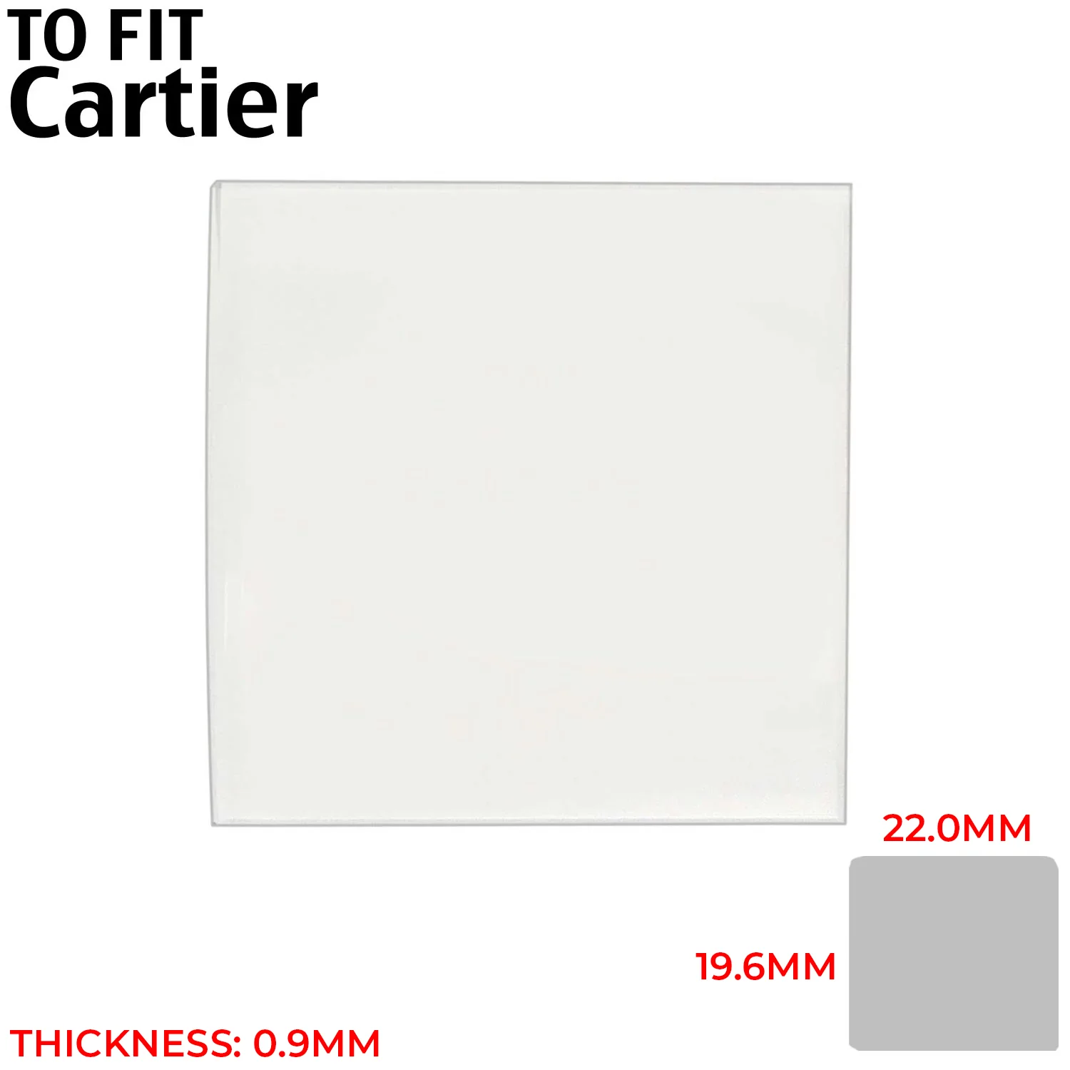 Mineral Glass Designer Crystals Made to Fit Cartier Watches - Image 10