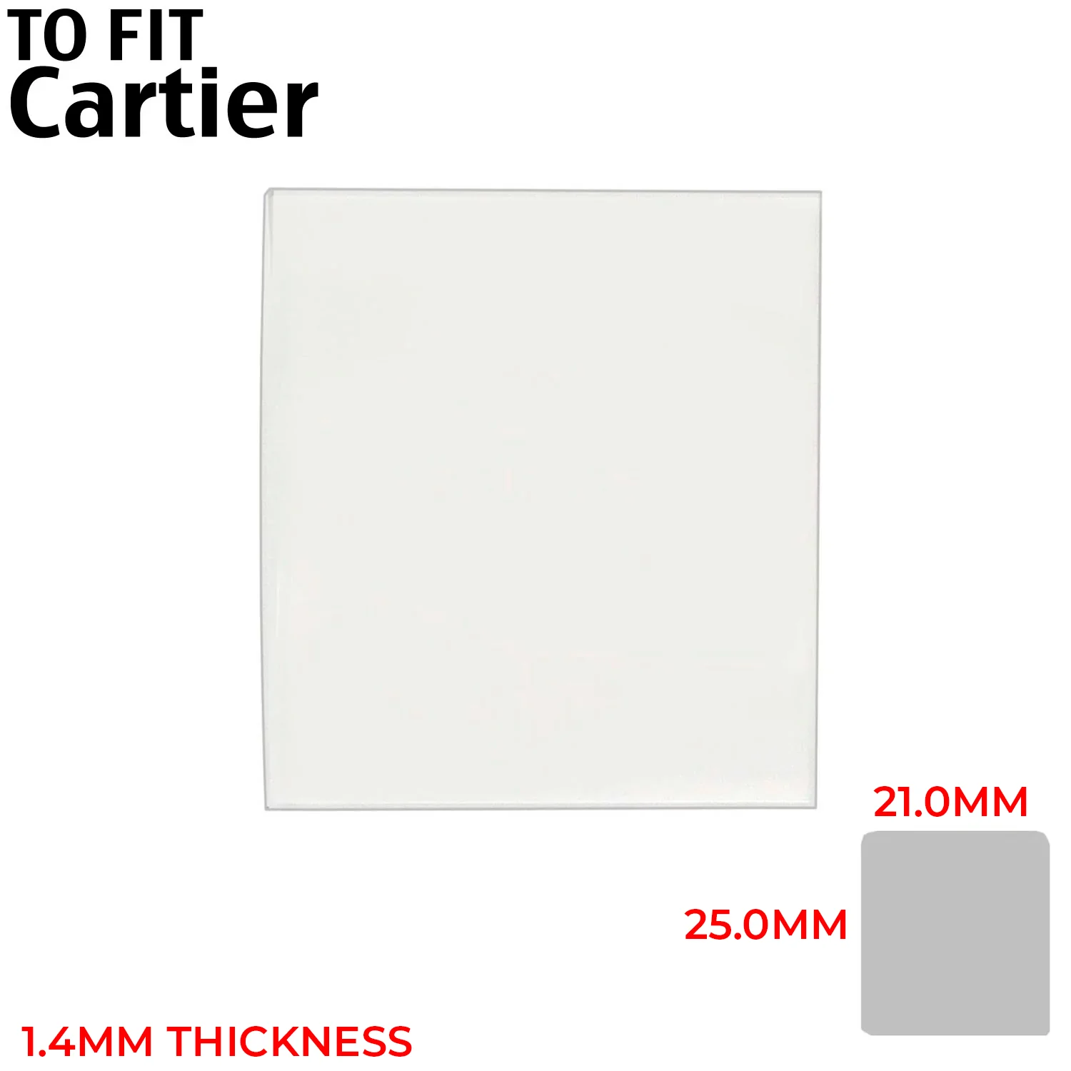 Mineral Glass Designer Crystals Made to Fit Cartier Watches - Image 13