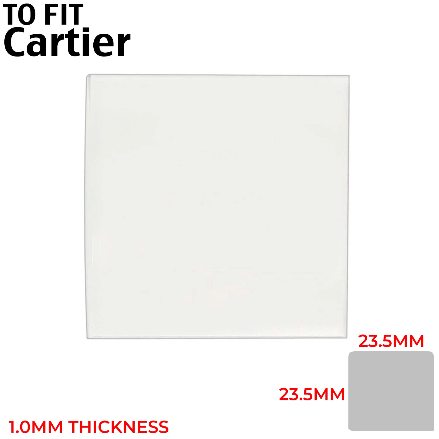 Mineral Glass Designer Crystals Made to Fit Cartier Watches - Image 14