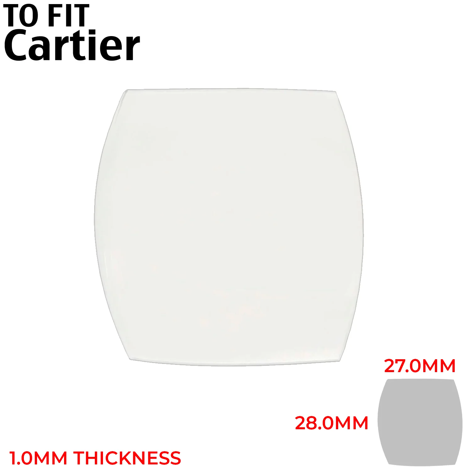 Mineral Glass Designer Crystals Made to Fit Cartier Watches - Image 15