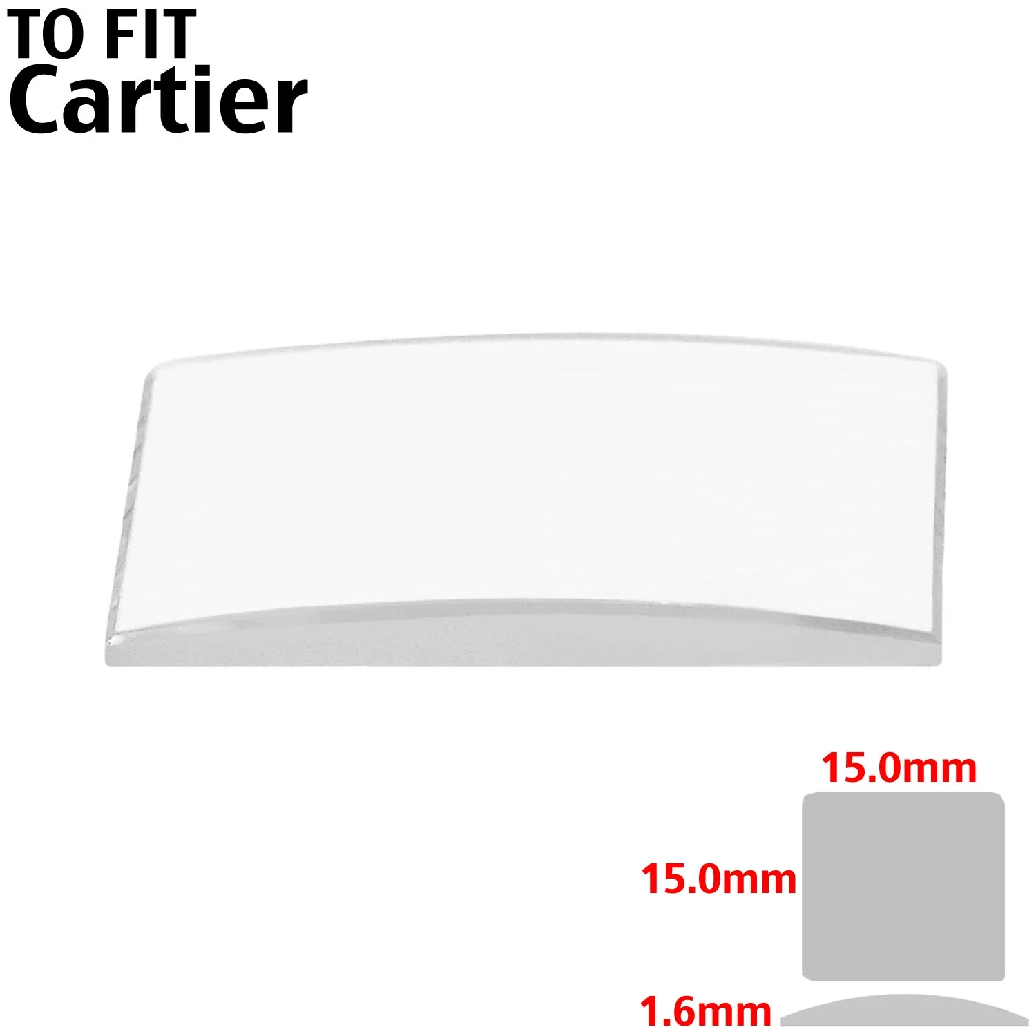 Mineral Glass Designer Crystals Made to Fit Cartier Watches - Image 2