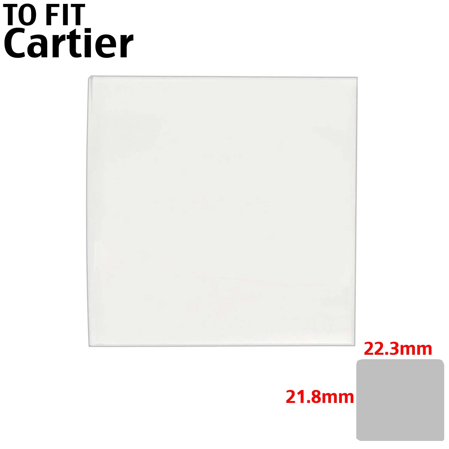 Mineral Glass Designer Crystals Made to Fit Cartier Watches - Image 8