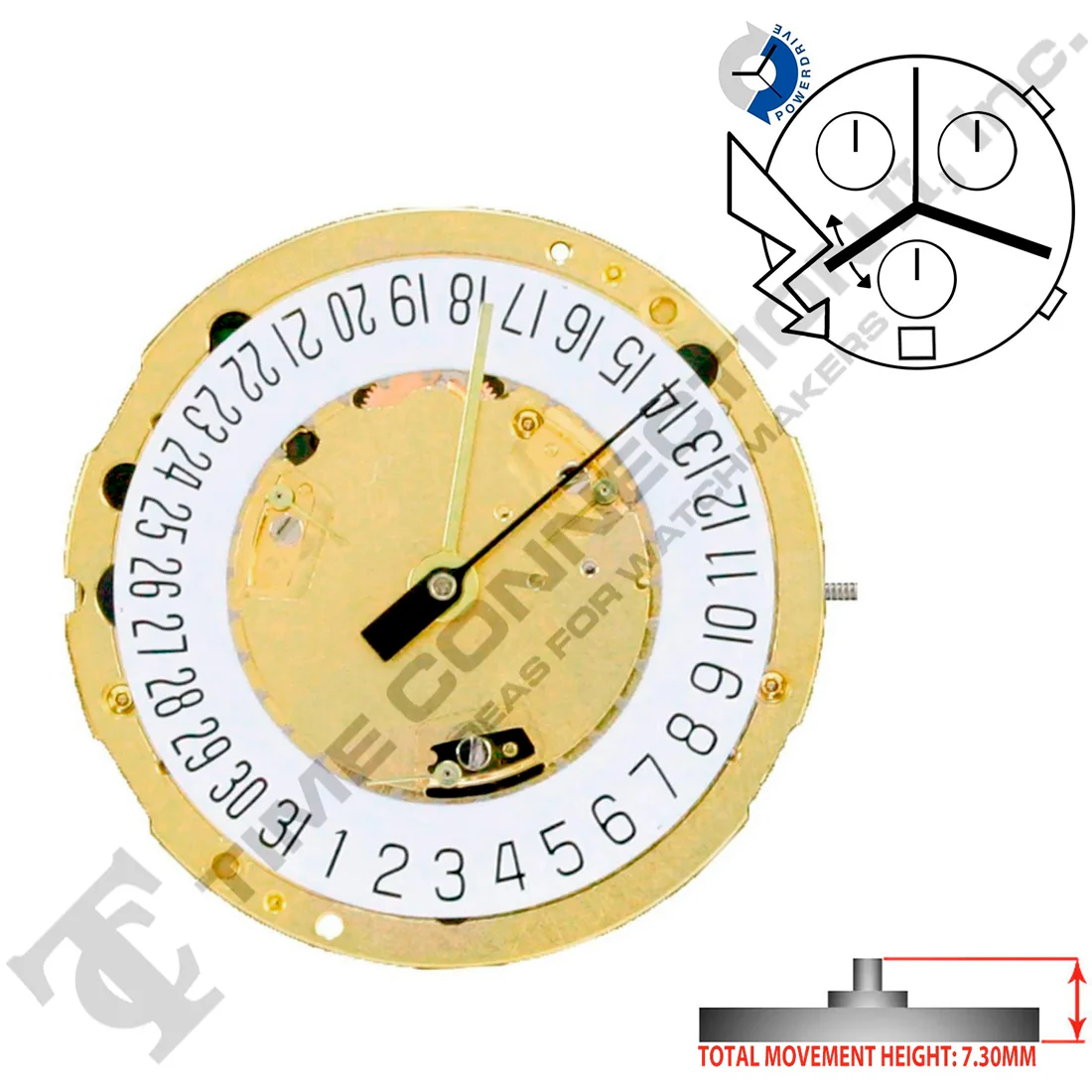 ETA 251.274 3 Hands Swiss Made Quartz Movement Ht. 7.30MM (Various Dates) - Image 3
