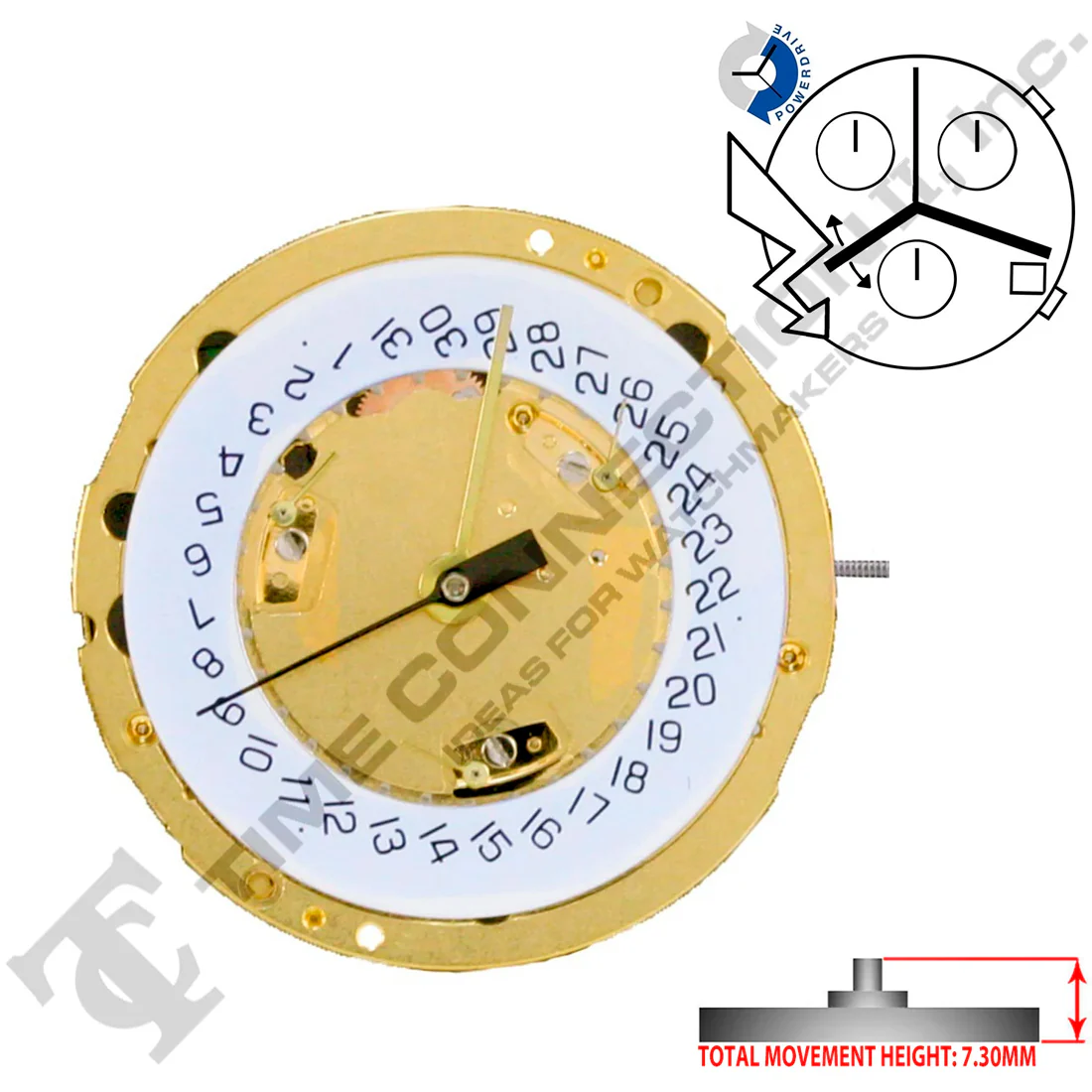 ETA 251.274 3 Hands Swiss Made Quartz Movement Ht. 7.30MM (Various Dates) - Image 4