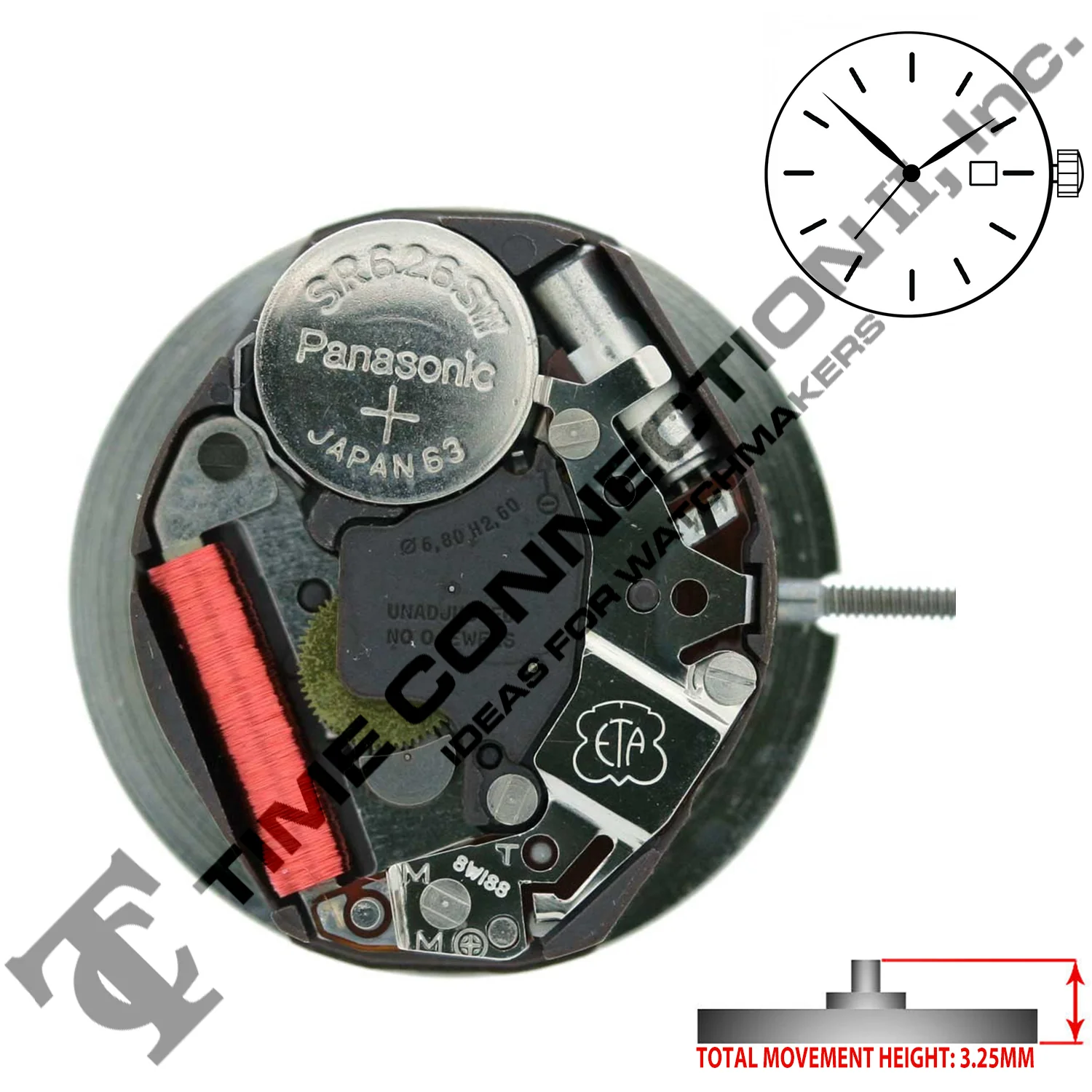 ETA 400.111 3 Hands Swiss Parts Movement Ht. 3.25MM