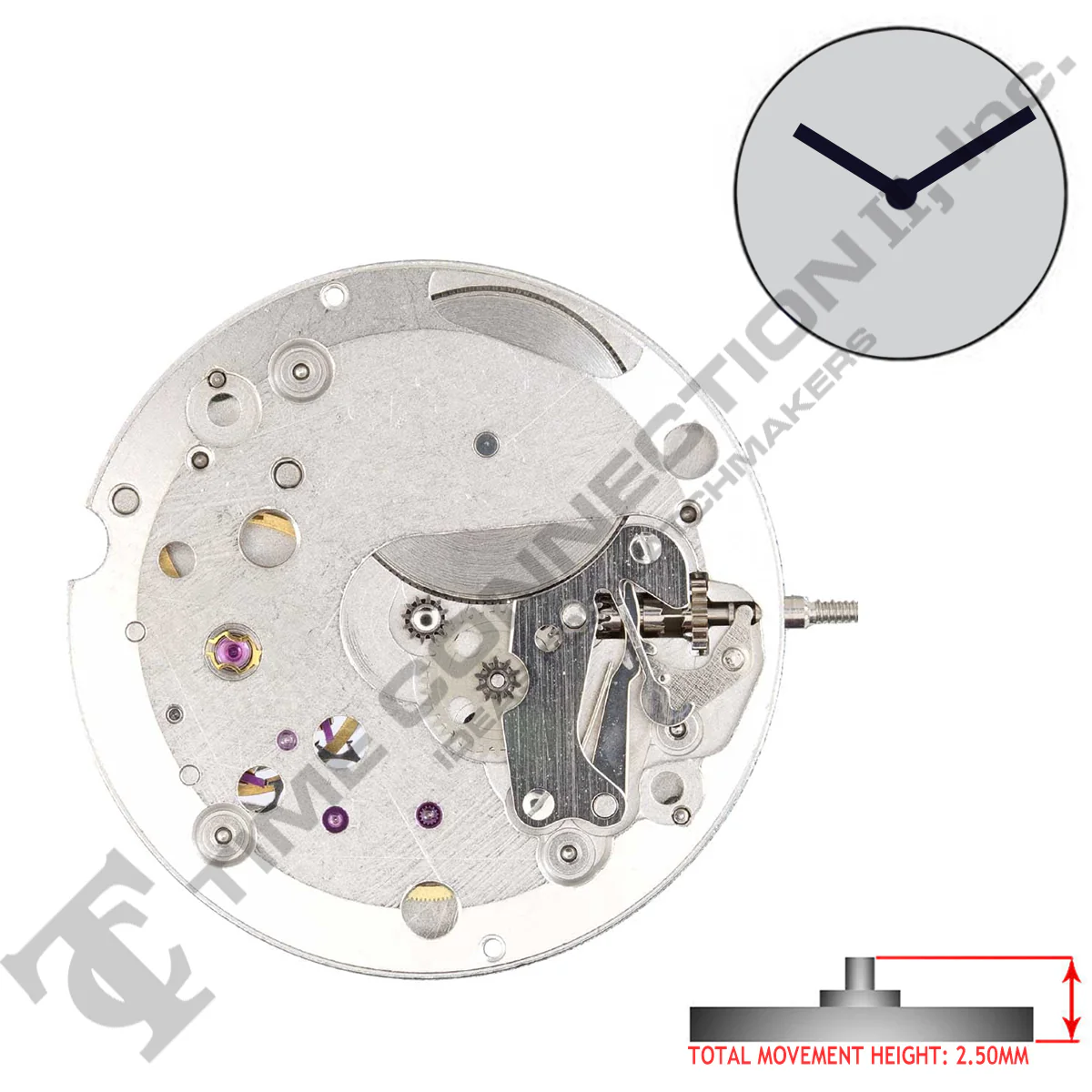 ETA 7001 2 Hands Swiss Mechanical Movement Ht. 2.50MM - Image 2