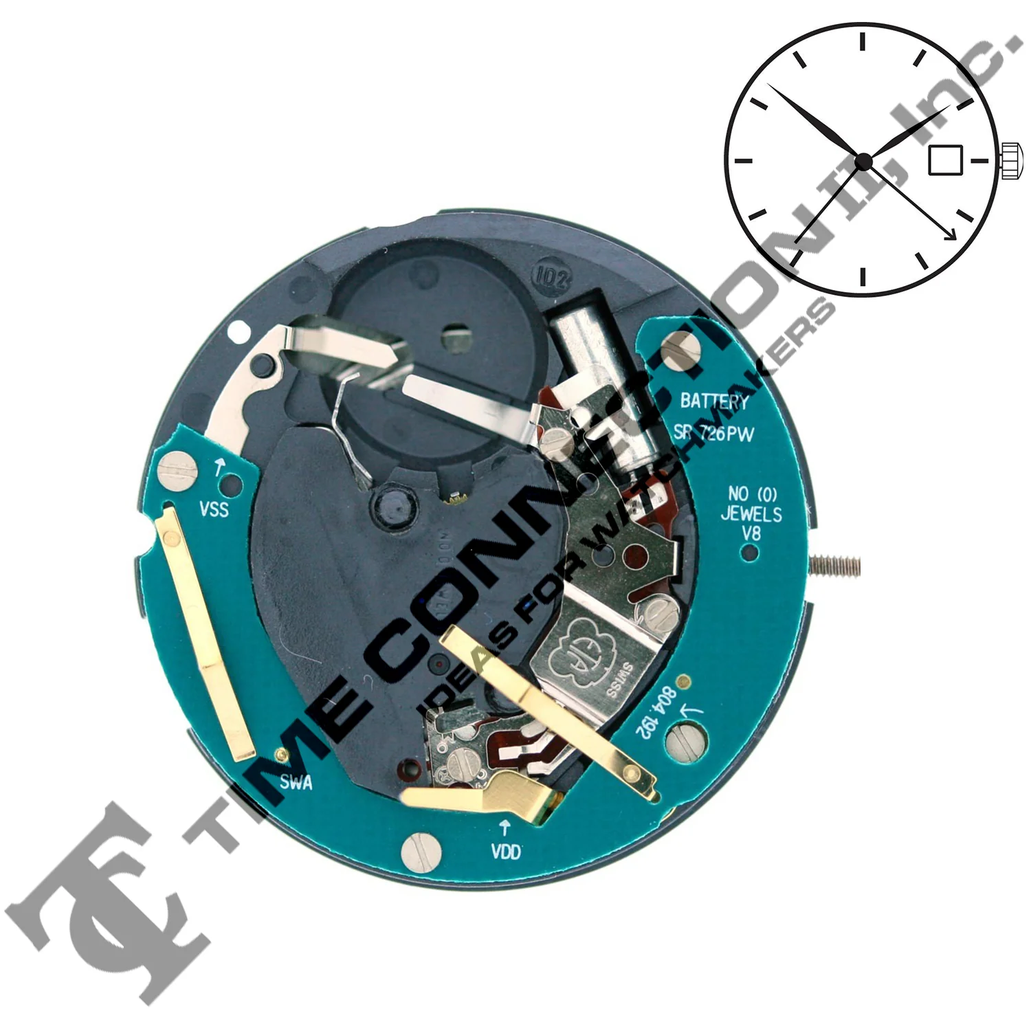 ETA 804.192 3 Hands Swiss Made Quartz Movement Ht.