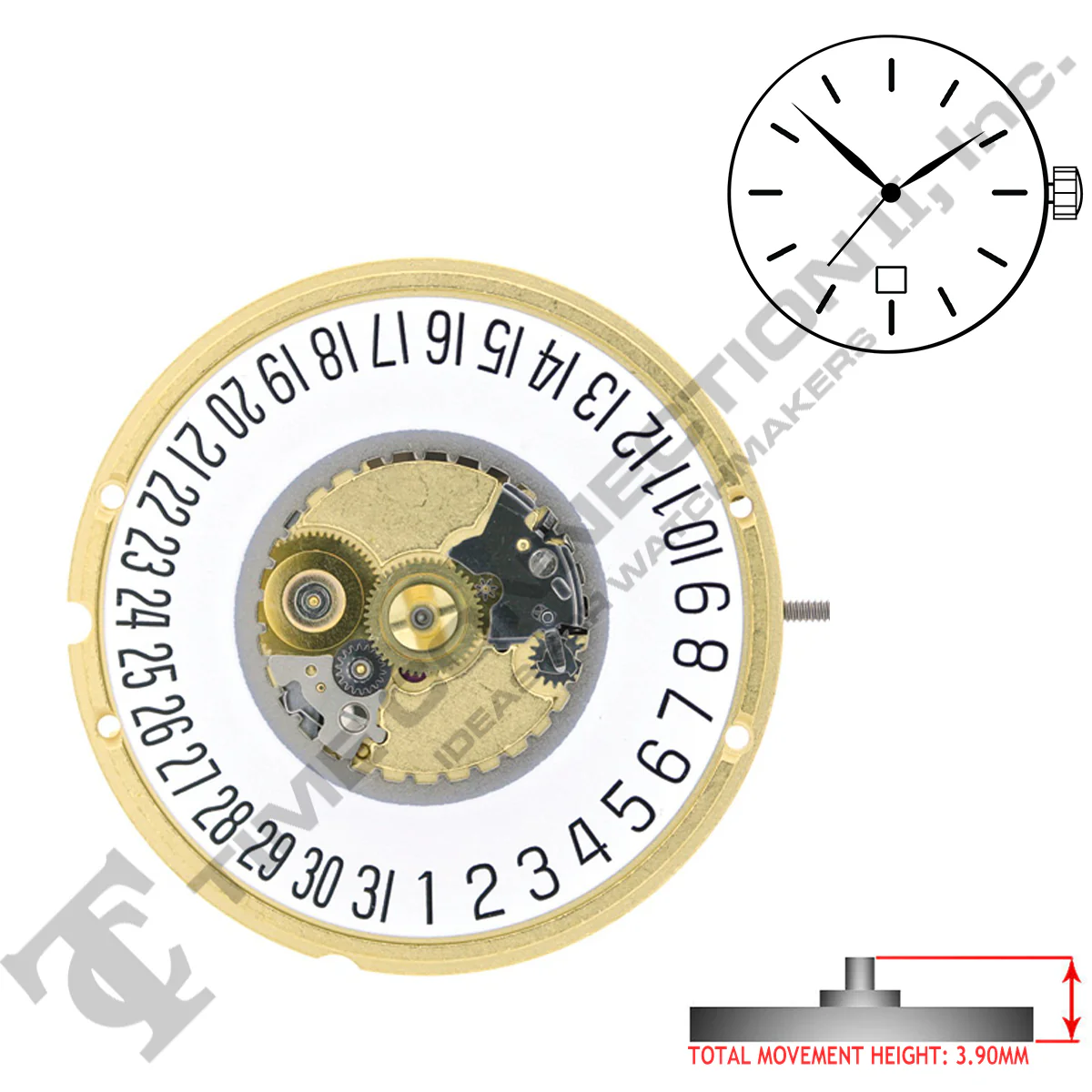 ETA 955.112 3 Hands Swiss Made Movement Ht. 3.95mm (Various Dates) - Image 3