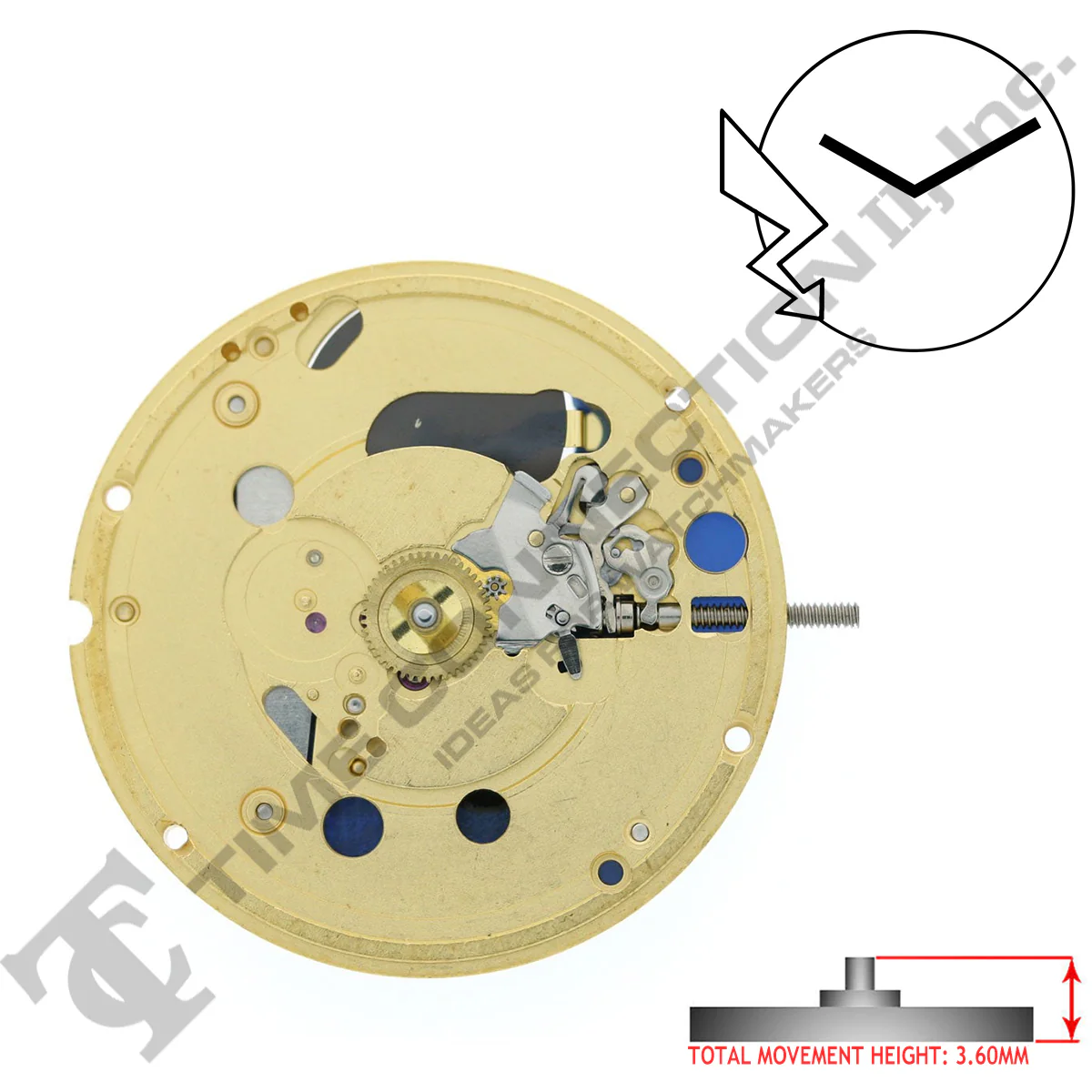 ETA 955.432 2 Hands Swiss Made Quartz Movement Ht. 3.60MM - Image 2