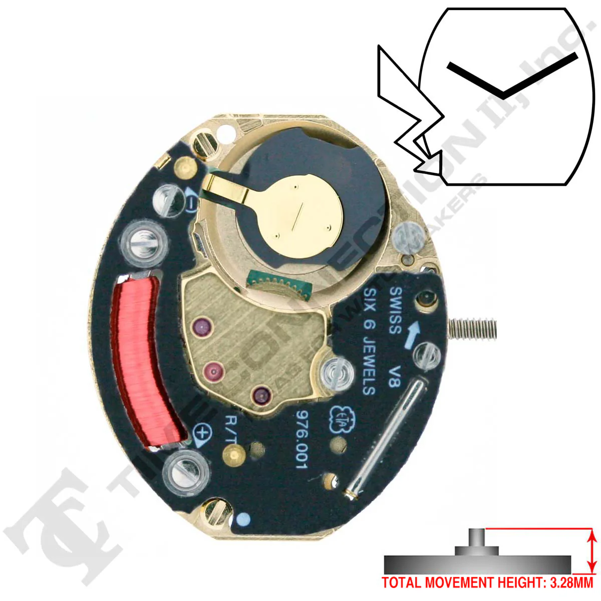 ETA 976.001 2 Hands Swiss Made Quartz Movement (Various Heights) - Image 5