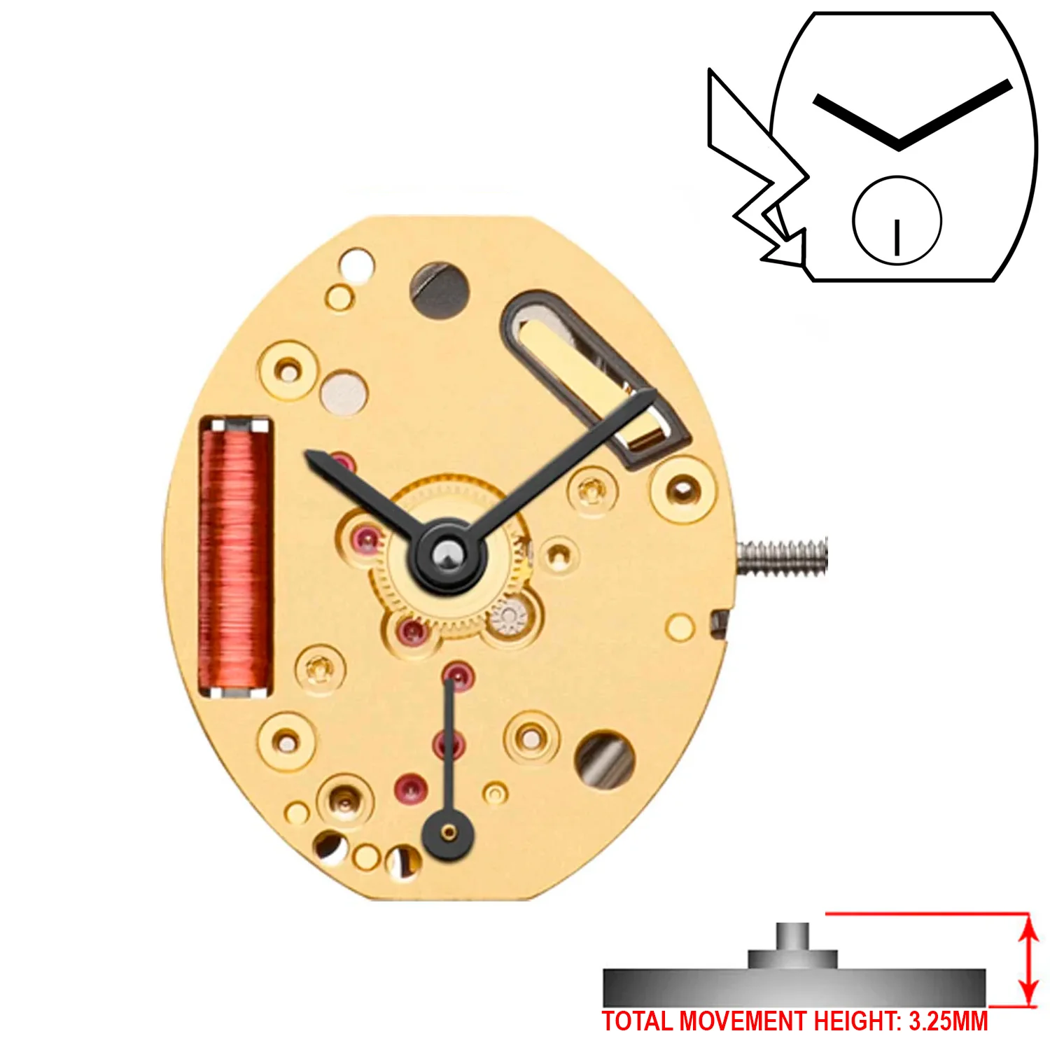 ETA 980.163 2 Hands Swiss Made Quartz Movement (Various Heights) - Image 4