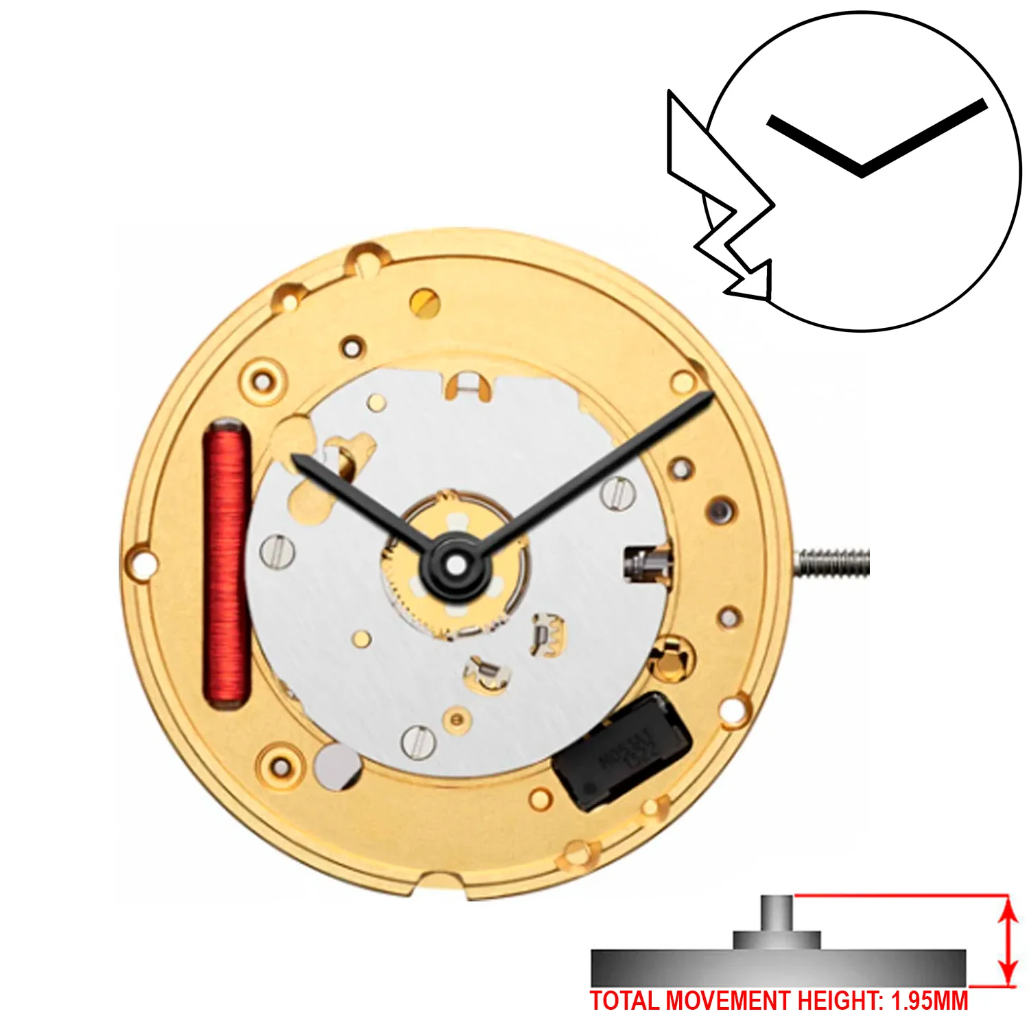 ETA E61.031 2 Hands Swiss Made Quartz Movement Ht. 1.95MM - Image 2